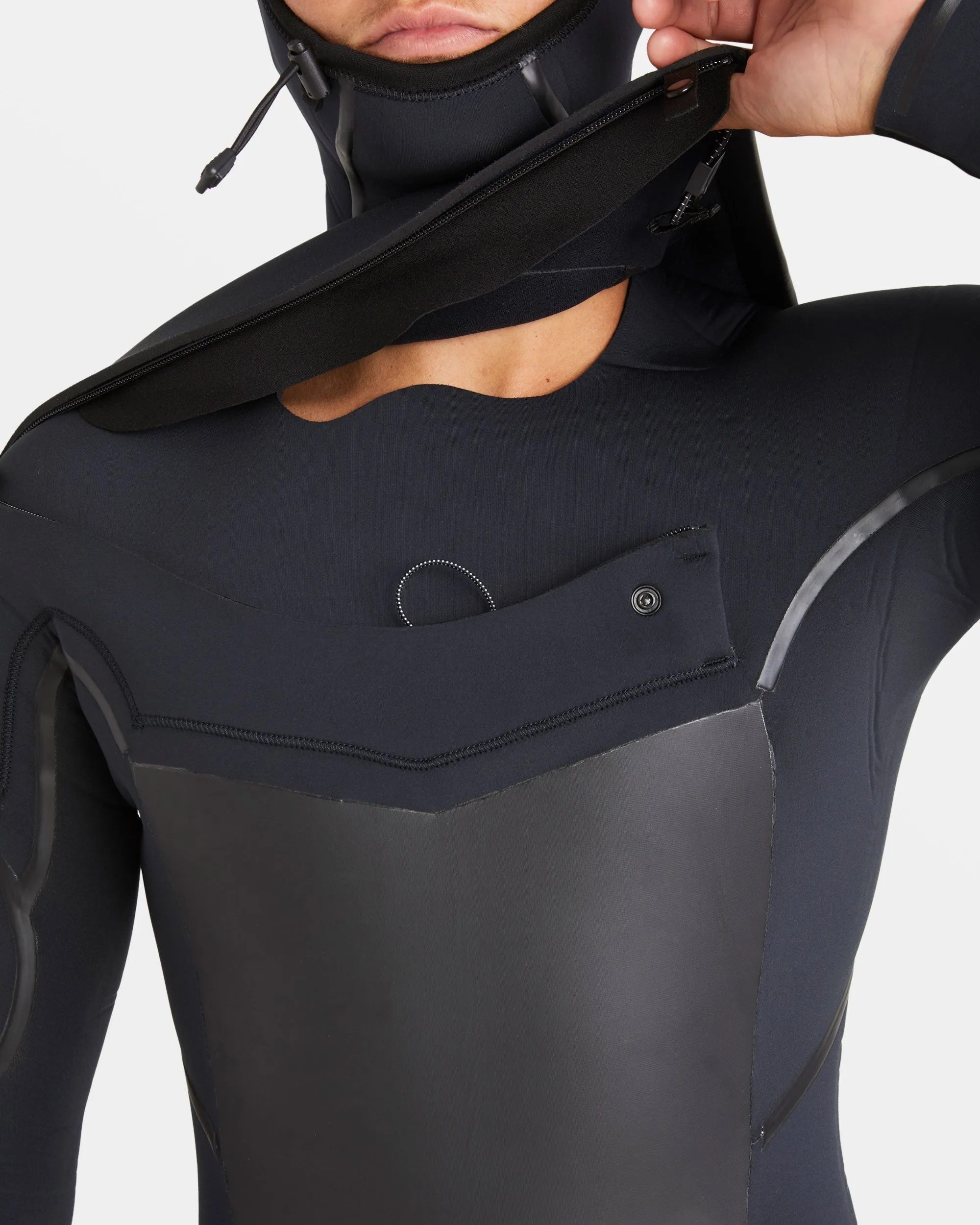 5/4mm Absolute Natural+ Upcycler Welded Chest Zip Hooded Wetsuit - Black sold by Billabong product image thumbnail 2