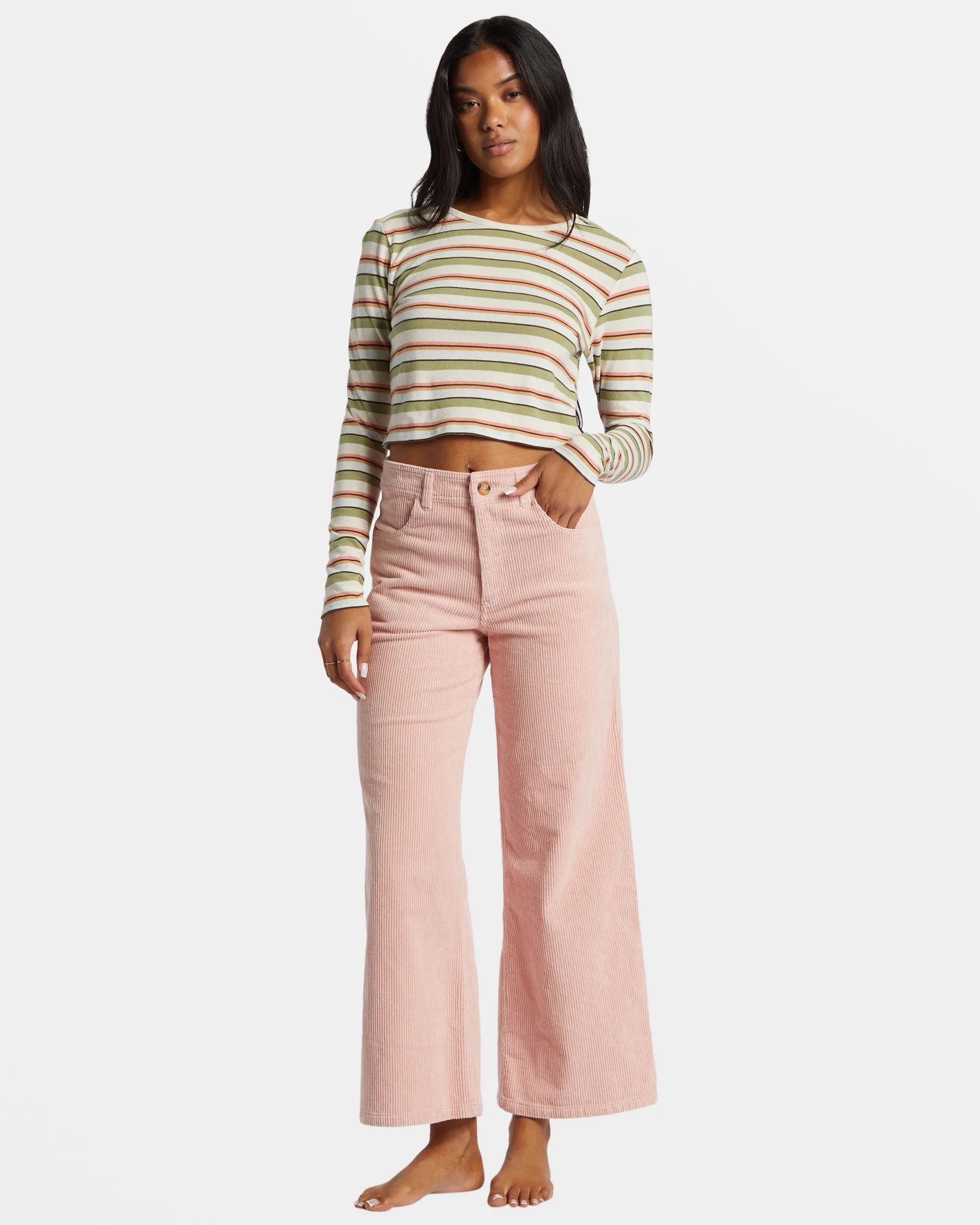Be Free Corduroy Pants - Dusty Peach sold by Billabong