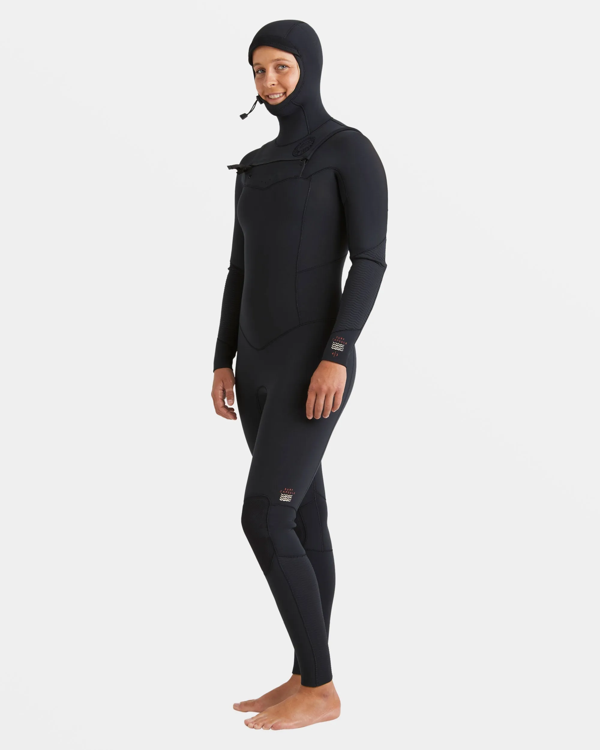 4/3mm Salty Dayz Natural Upcycler GBS Chest Zip Hooded Wetsuit - Black sold by Billabong product image thumbnail 3