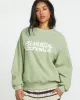 The Waves Crew Sweatshirt  - Pistachio sold by Billabong