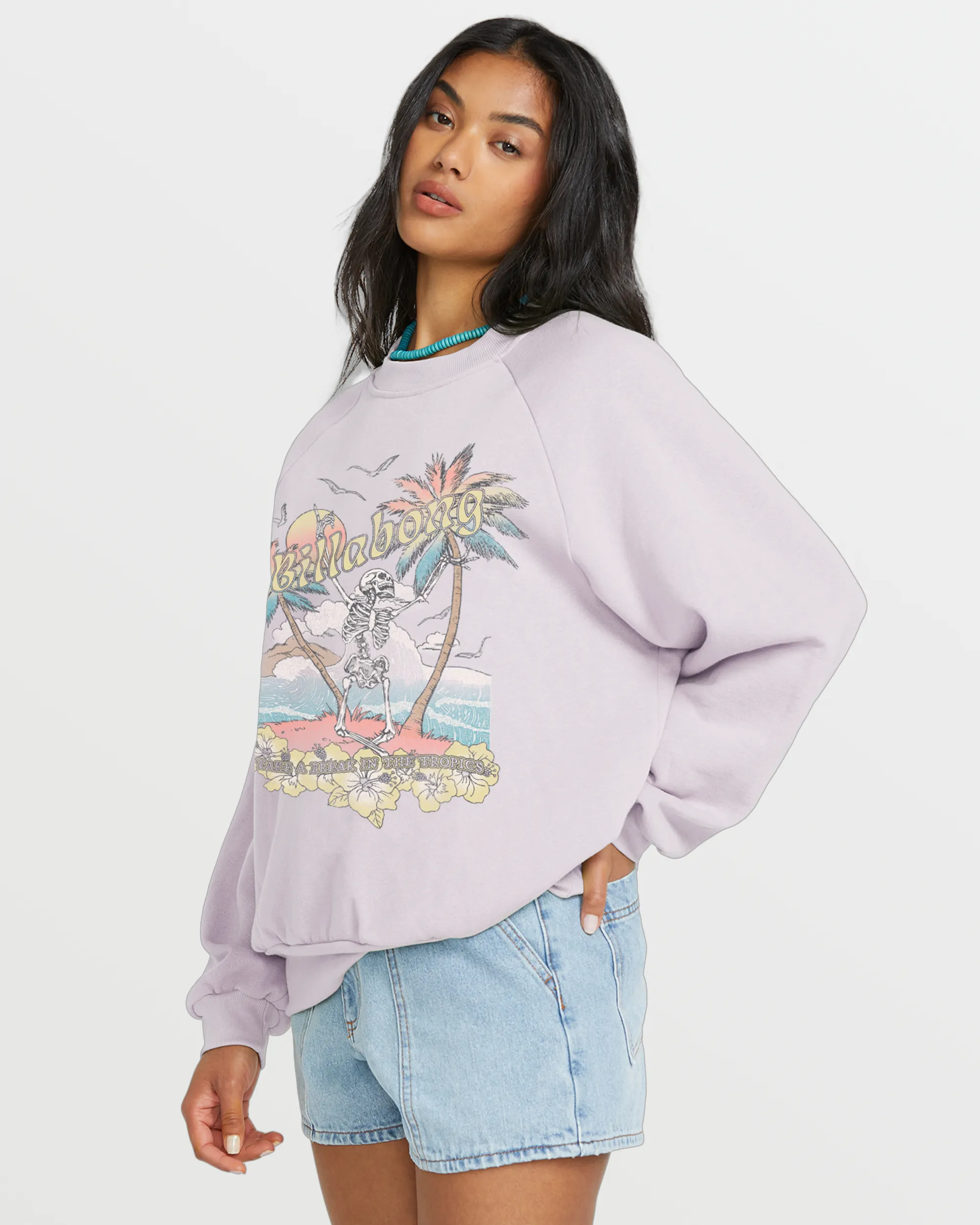 The Waves Crew Sweatshirt - Amethyst Smoke sold by Billabong product image thumbnail 3