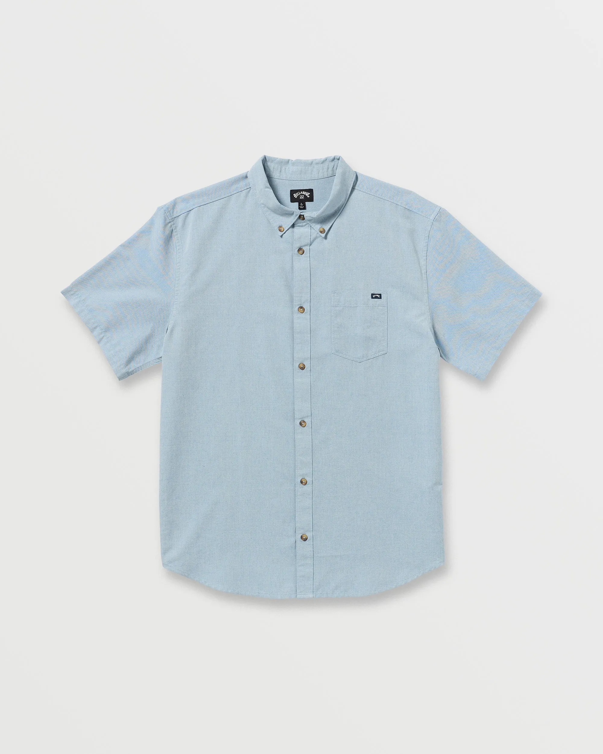 All Day Short Sleeve Shirt - Powder Blue sold by Billabong