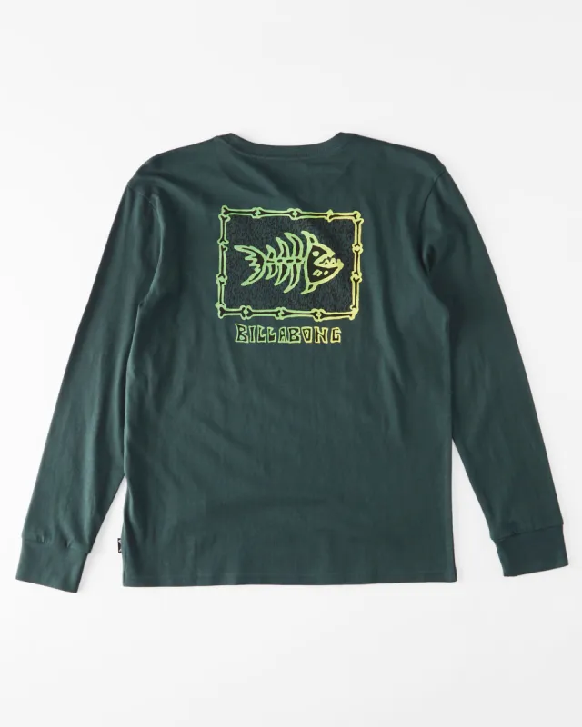 Boys 2-7 Sharky Long Sleeve T-Shirt - Dark Forest sold by Billabong