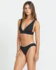 Sol Searcher Remi Plunge Bikini Top - Black Pebble sold by Billabong