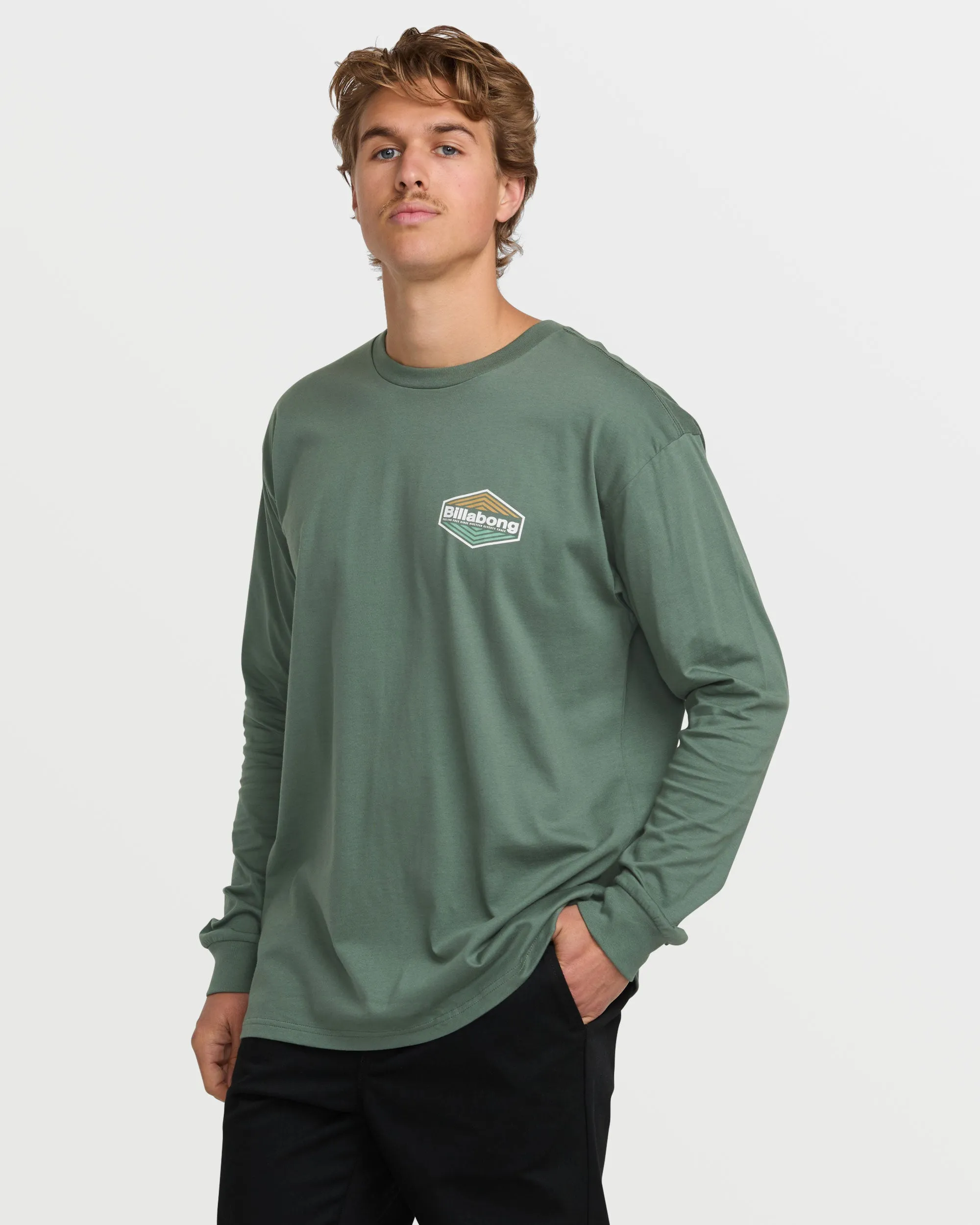 Walled Regular Long Sleeve Tee - Dark Slate sold by Billabong product image thumbnail 3