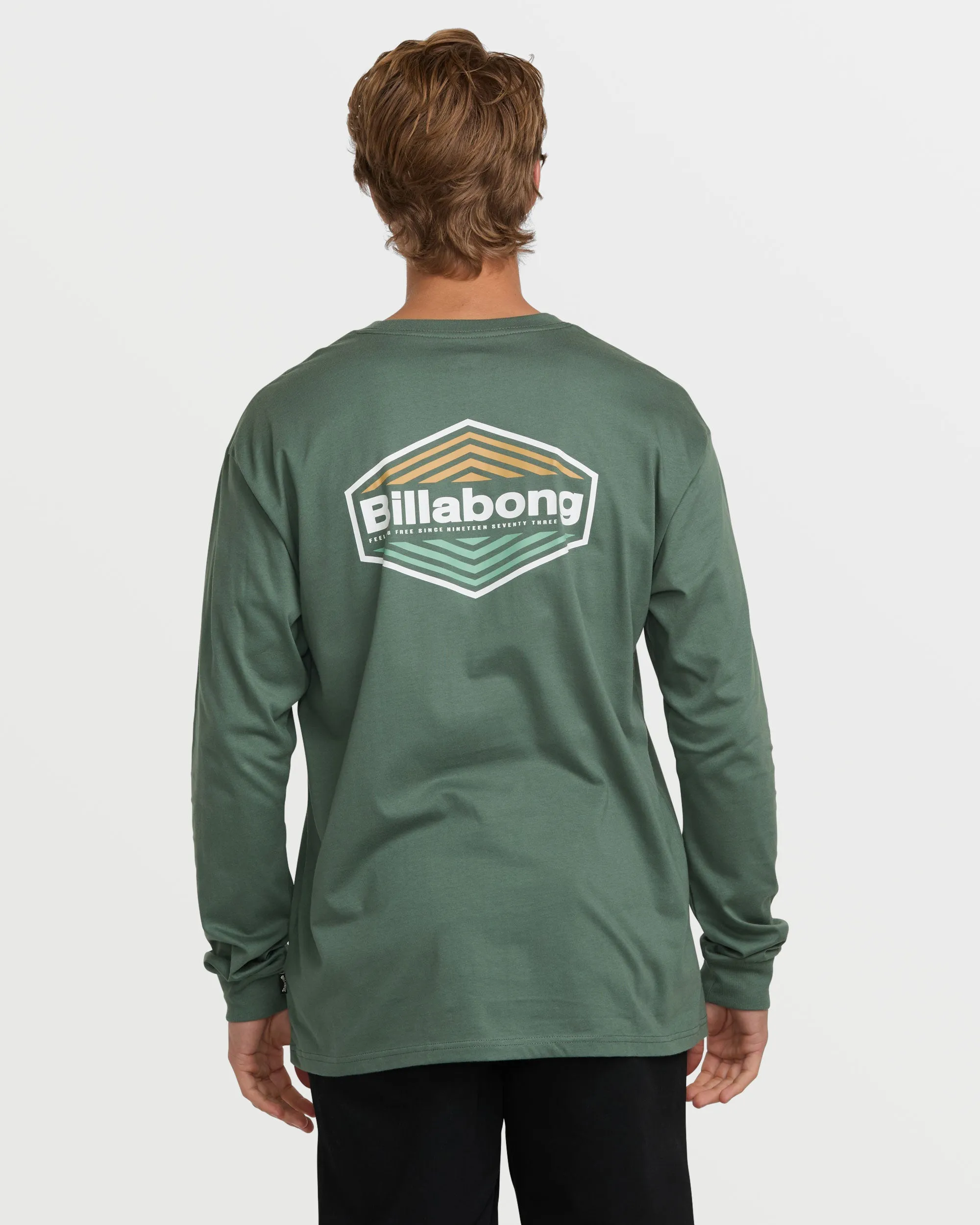 Walled Regular Long Sleeve Tee - Dark Slate sold by Billabong