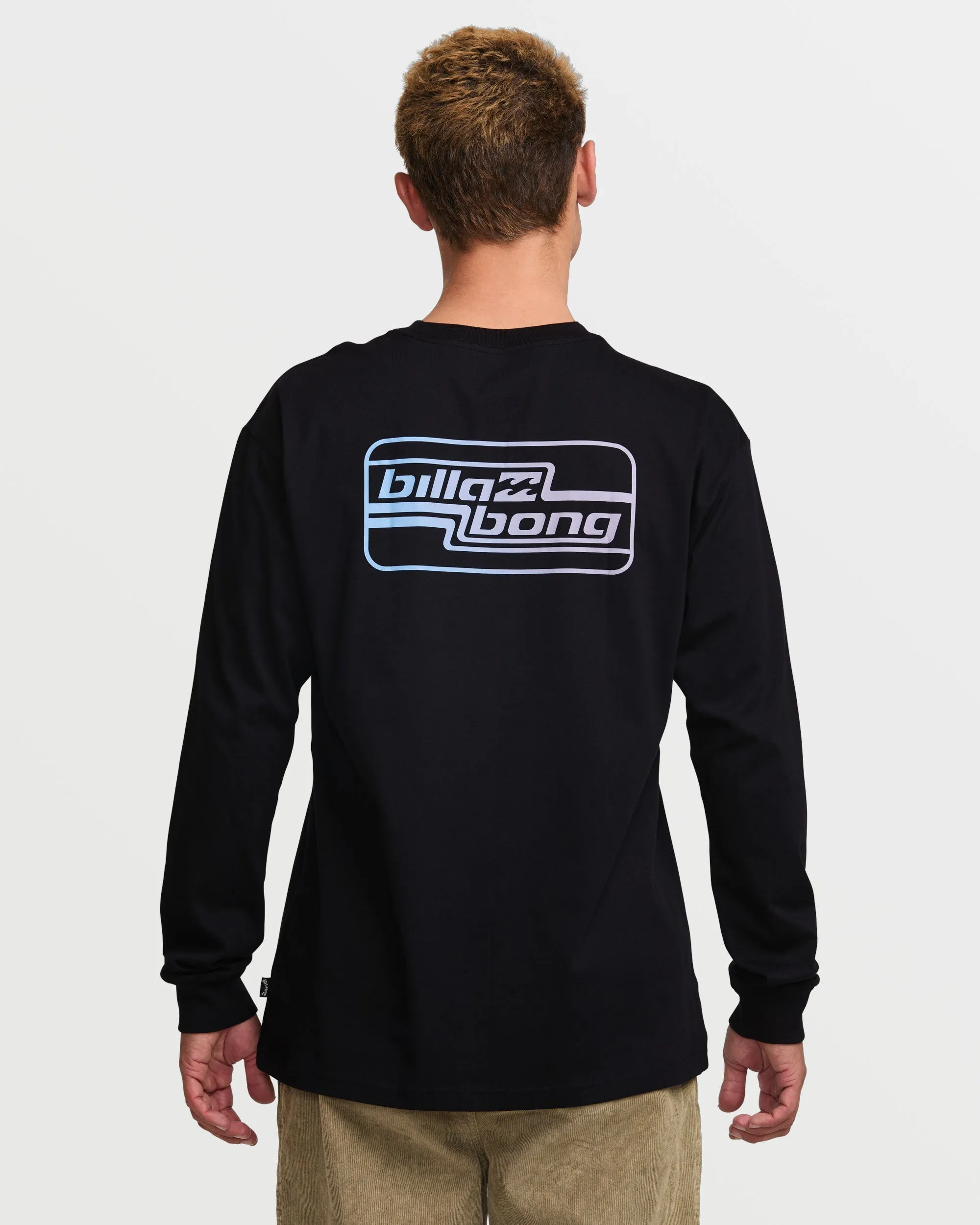 Walled Regular Long Sleeve Tee - Black sold by Billabong