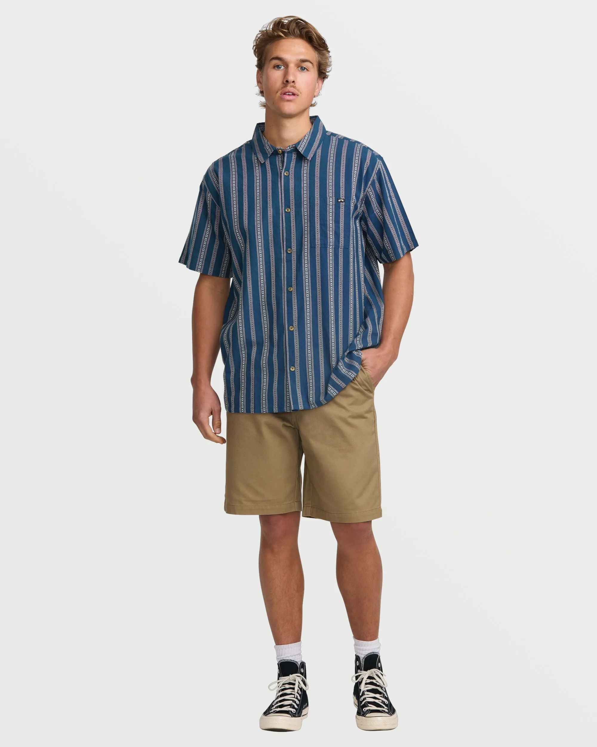 Sundays Jacquard Short Sleeve Shirt - Midnight sold by Billabong product image thumbnail 5