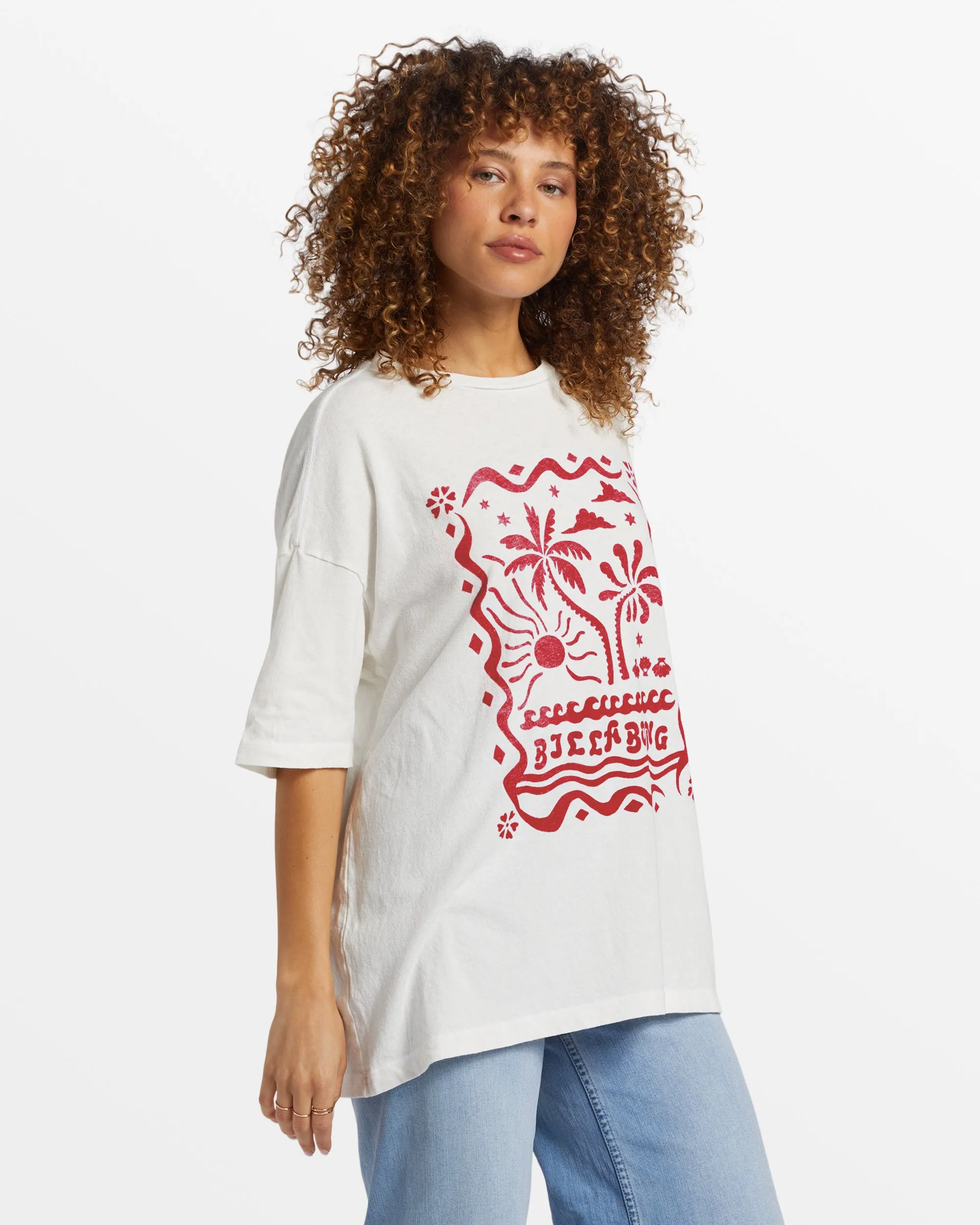 Coastal Tides Oversized T-Shirt - Salt Crystal sold by Billabong product image thumbnail 3