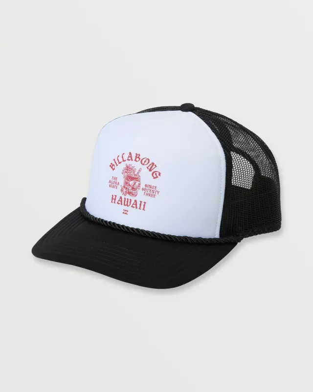 Mai Tai Hi Foam Trucker Hat - Black White sold by Billabong