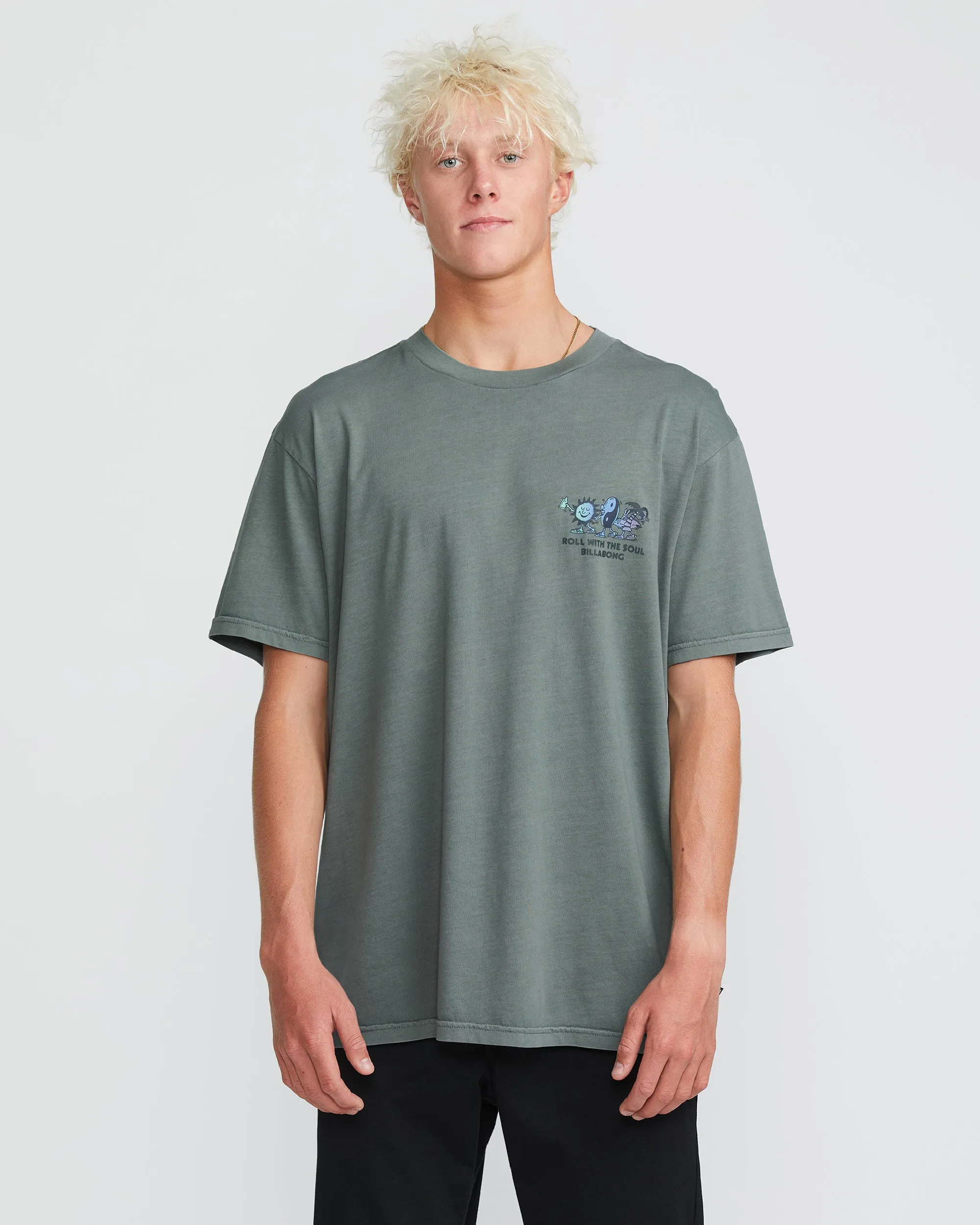 Roll Premium Wave Wash Short Sleeve Tee - Dark Slate sold by Billabong