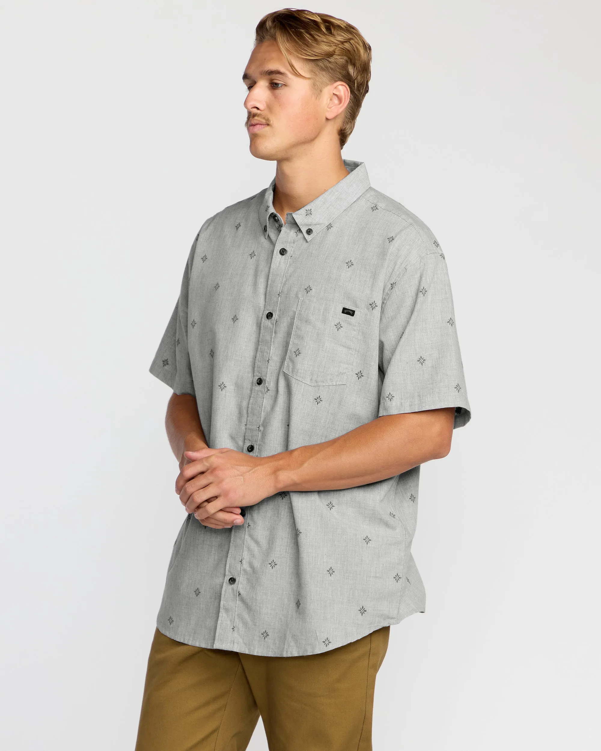 All Day Jacquard Short Sleeve Shirt - Silver sold by Billabong product image thumbnail 3