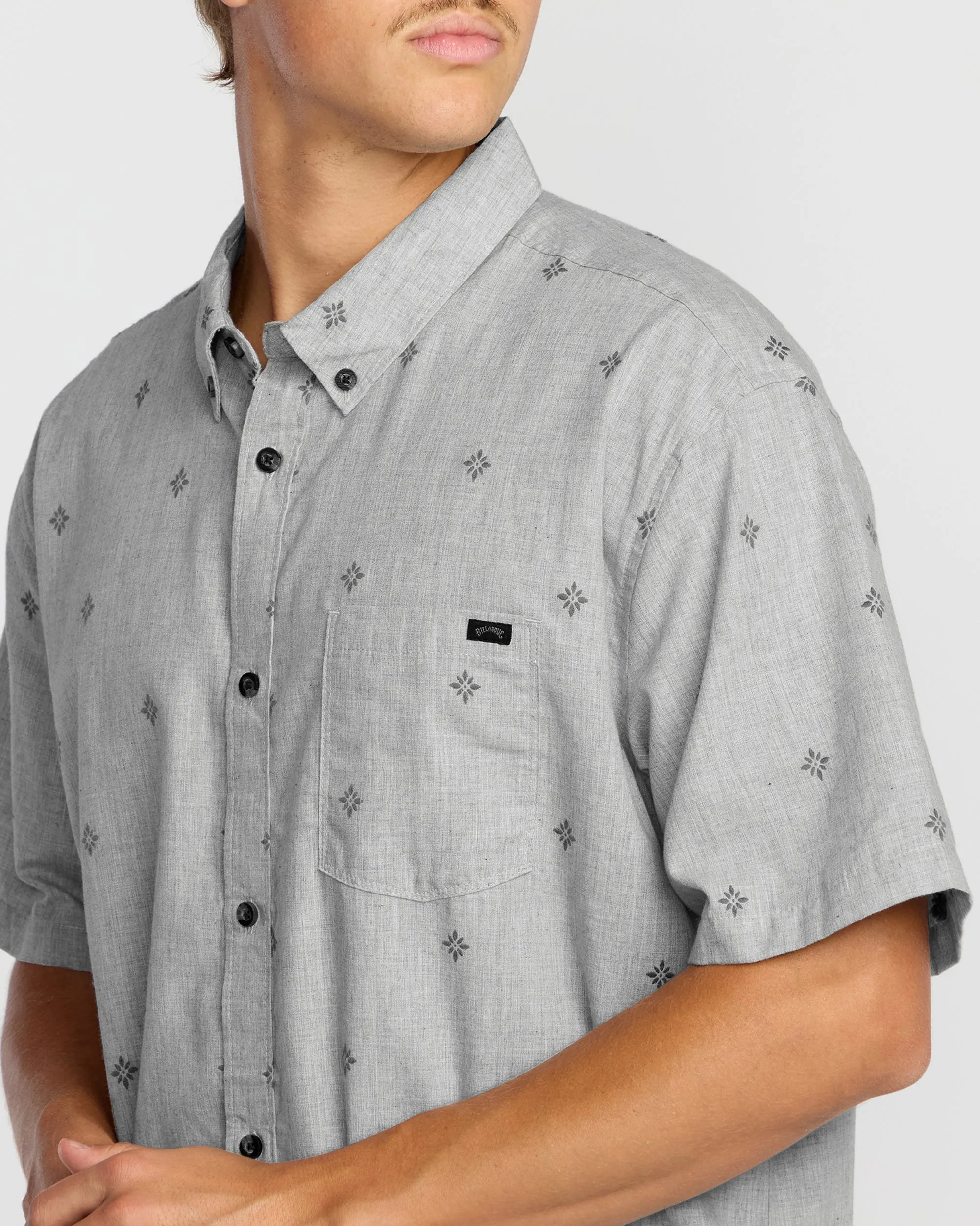All Day Jacquard Short Sleeve Shirt - Silver sold by Billabong product image thumbnail 5