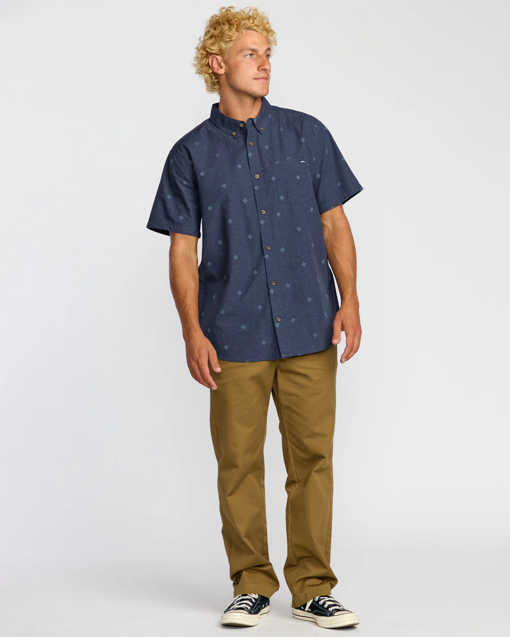 All Day Jacquard Short Sleeve Shirt - Midnight sold by Billabong product image thumbnail 4