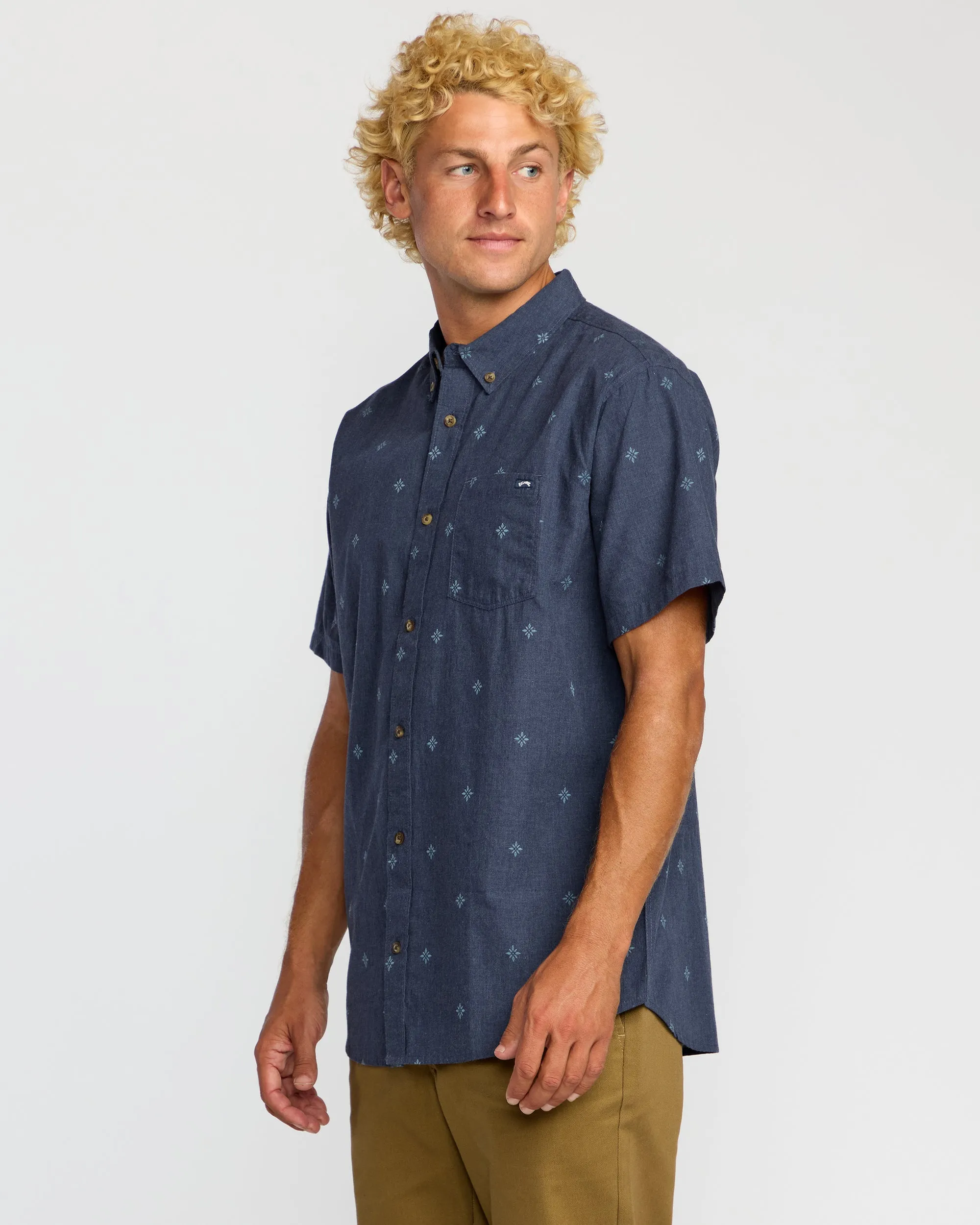All Day Jacquard Short Sleeve Shirt - Midnight sold by Billabong product image thumbnail 3