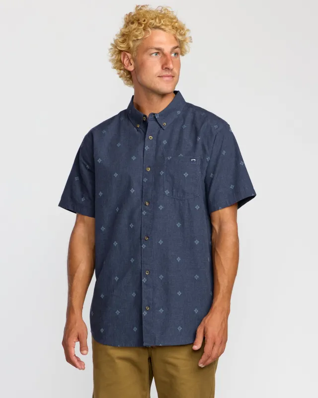 All Day Jacquard Short Sleeve Shirt - Midnight sold by Billabong