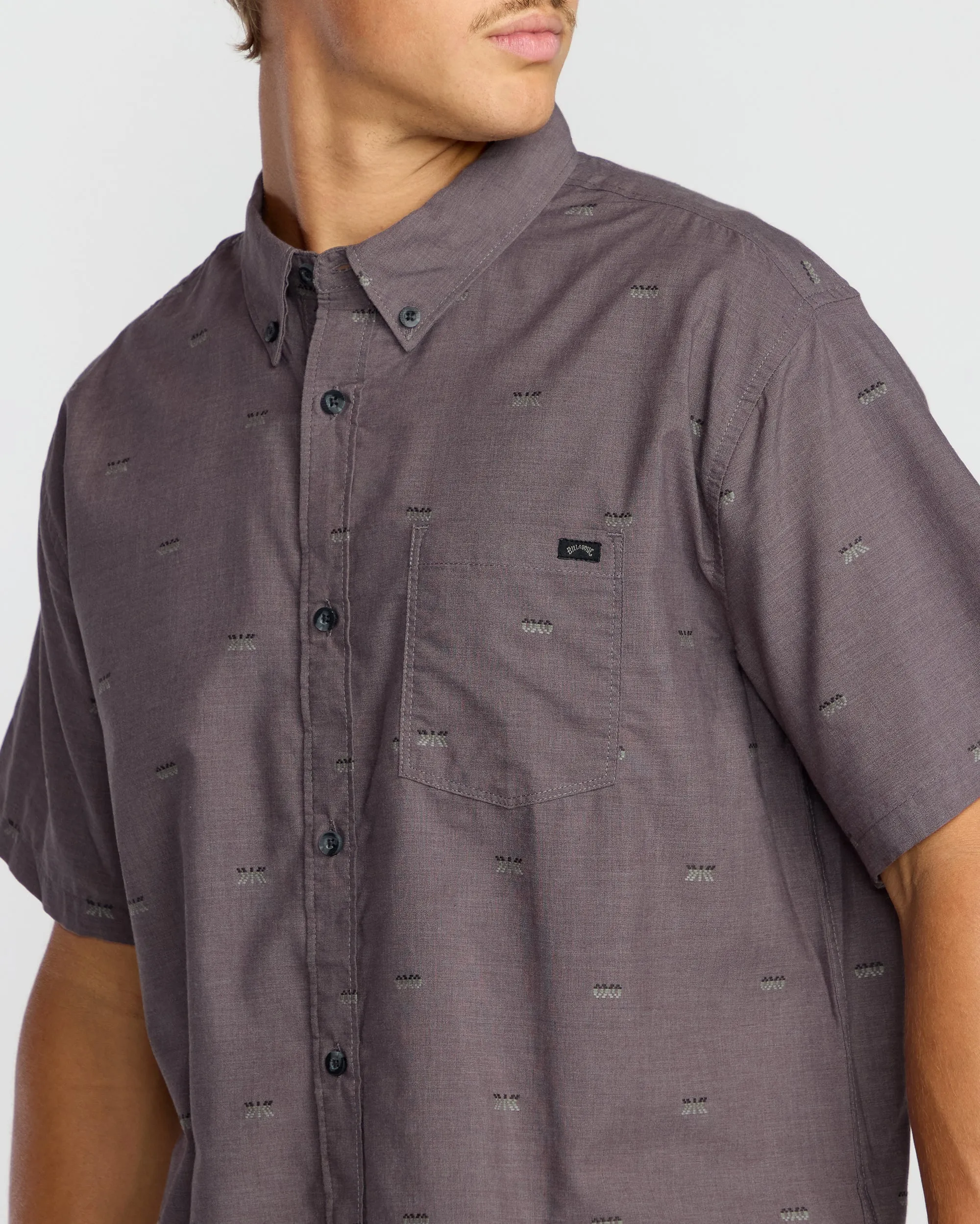 All Day Jacquard Short Sleeve Shirt - Gray Violet sold by Billabong product image thumbnail 5