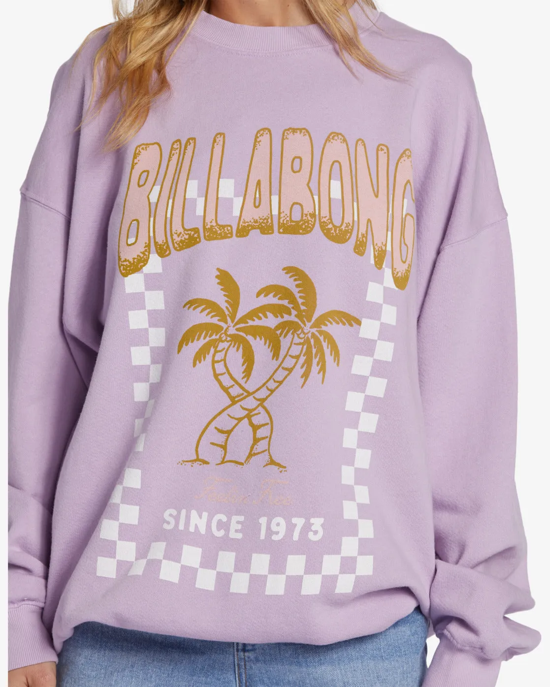 Ride In Oversized Crewneck Sweatshirt - Peaceful Lilac sold by Billabong product image thumbnail 5