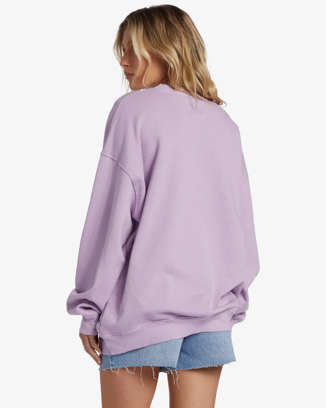 Ride In Oversized Crewneck Sweatshirt - Peaceful Lilac sold by Billabong product image thumbnail 4