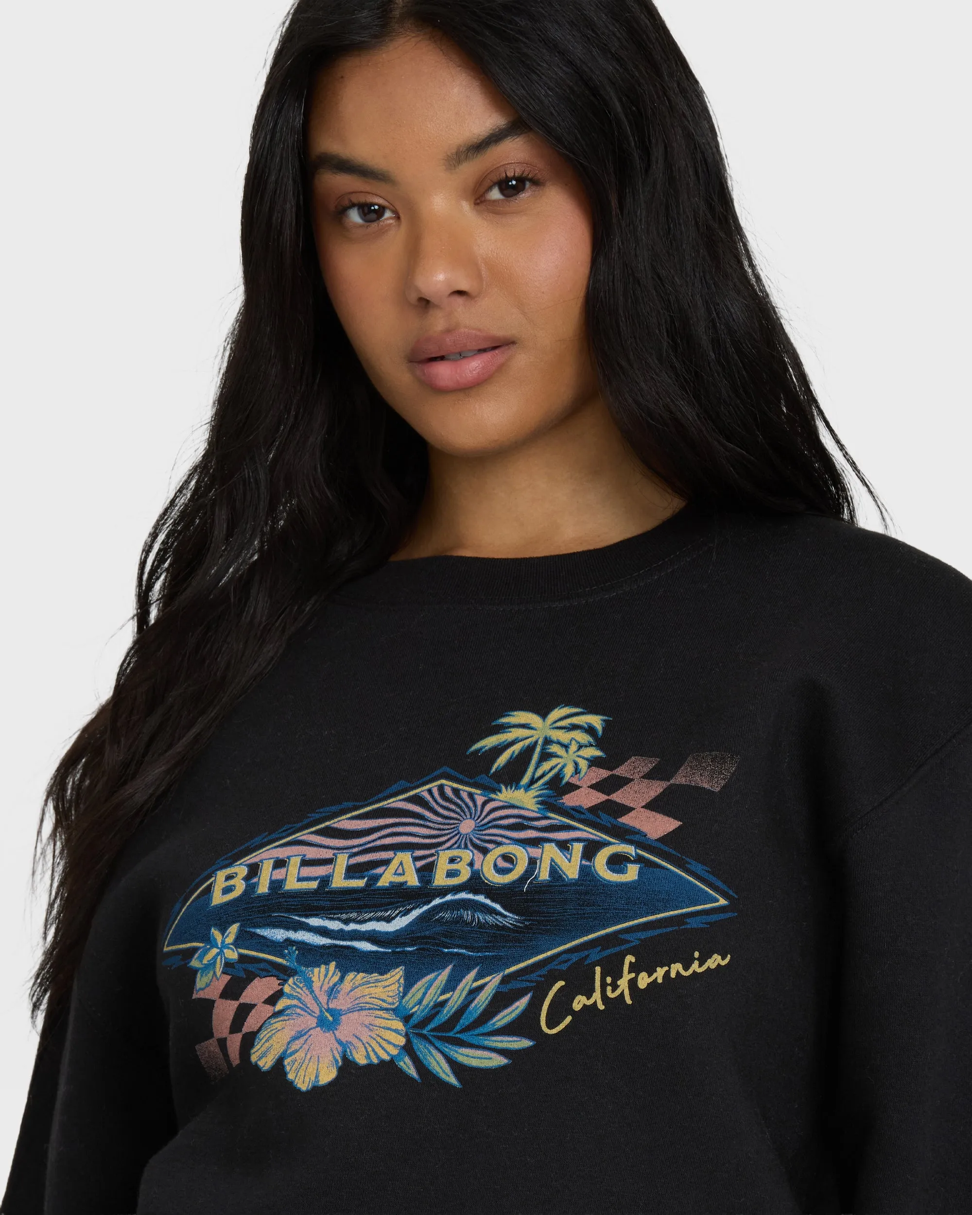 Surfing Solo California Crewneck Sweatshirt - Black sold by Billabong product image thumbnail 4