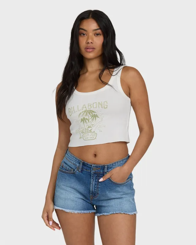 Hula Club Rj Tank Top - Salt Crystal sold by Billabong