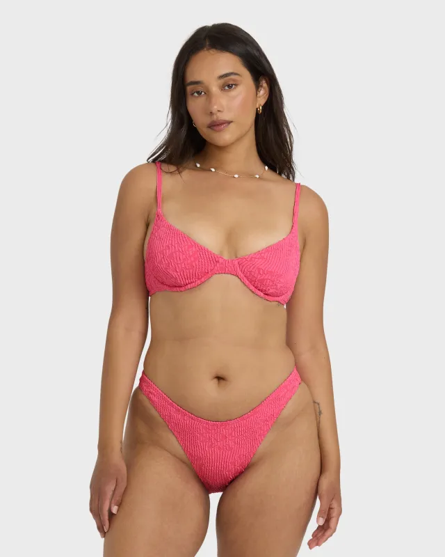 Were Wild Demi Underwire Bikini Top - Paradise Pink sold by Billabong