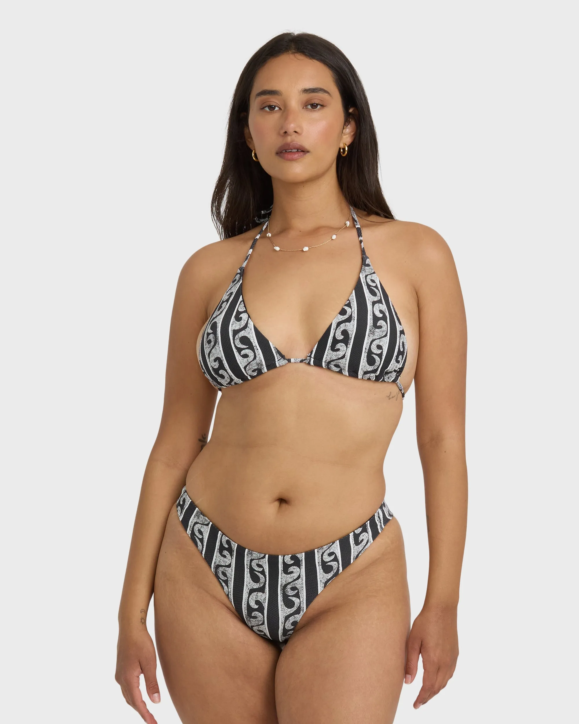 Wave Watcher Tanga Bikini Bottom - Black White sold by Billabong product image thumbnail 3