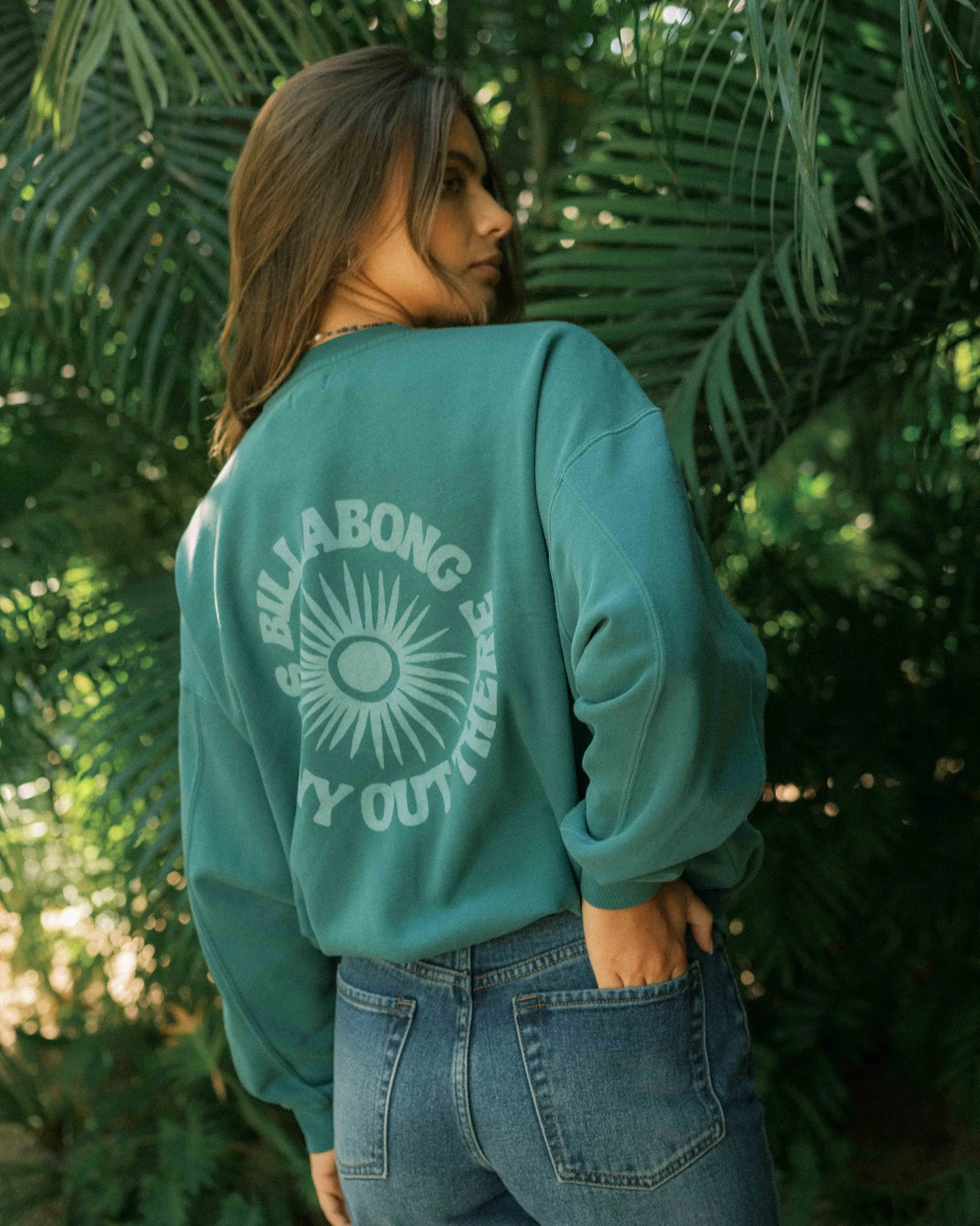 Time For Kendal Crewneck Sweatshirt - Evergreen sold by Billabong product image thumbnail 2