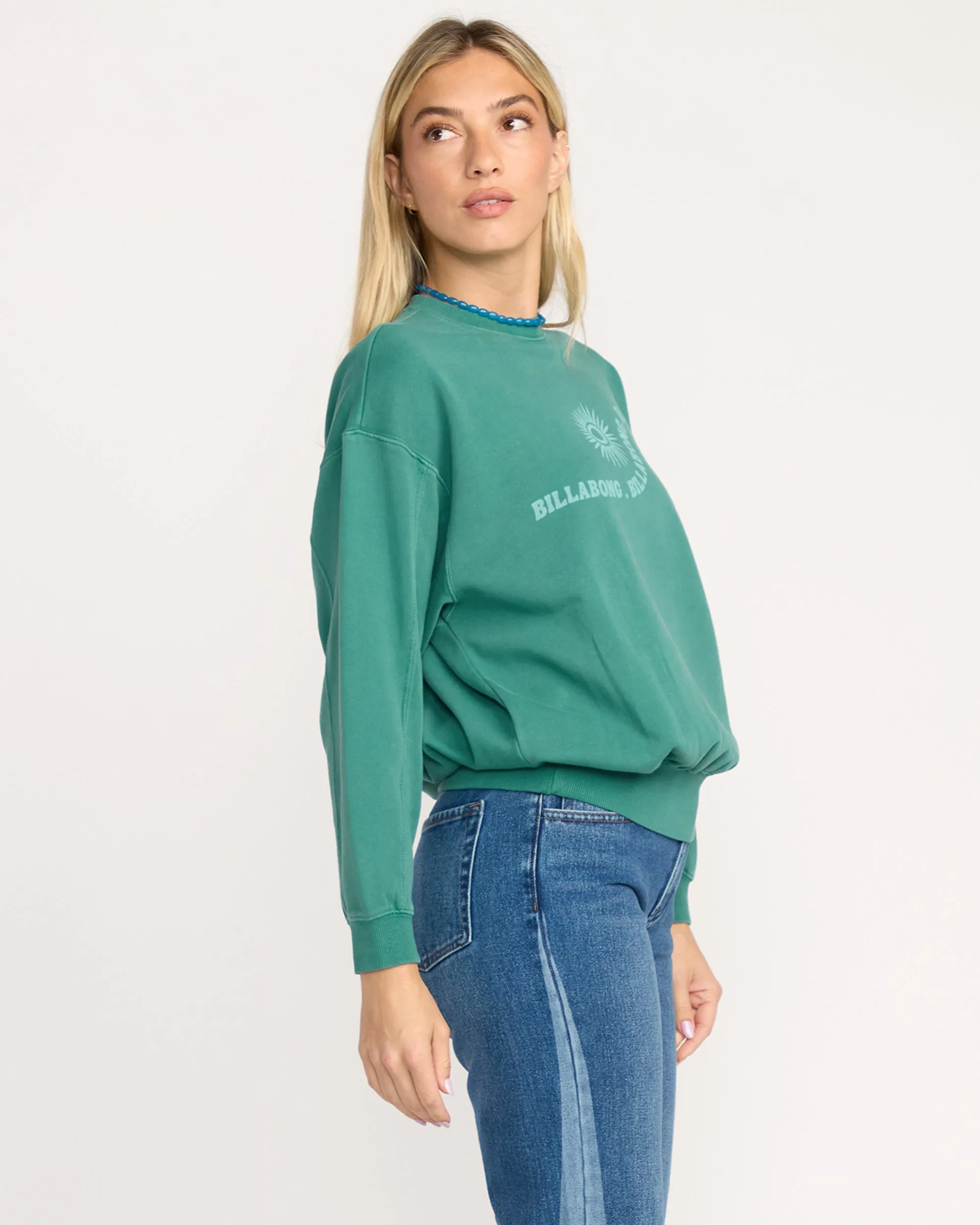 Time For Kendal Crewneck Sweatshirt - Evergreen sold by Billabong product image thumbnail 5