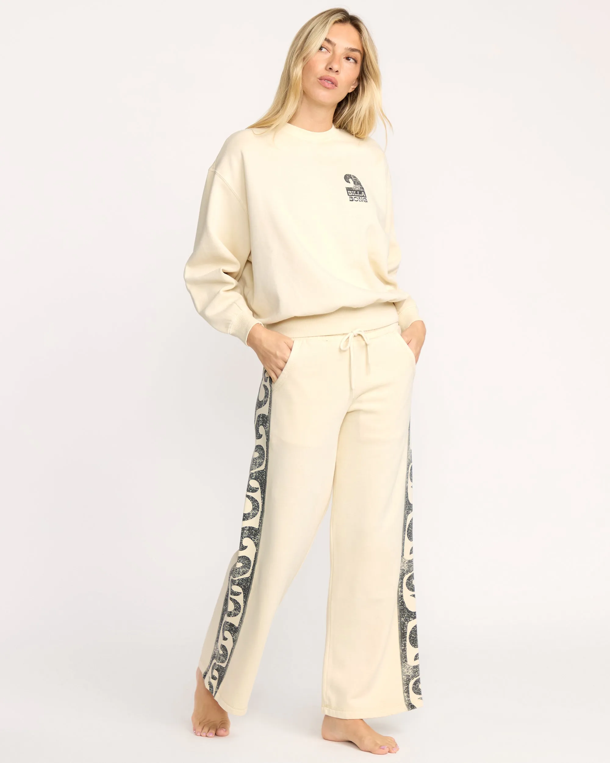 Sun Wave Livin Kendal Crewneck Sweatshirt - Whitecap sold by Billabong product image thumbnail 5