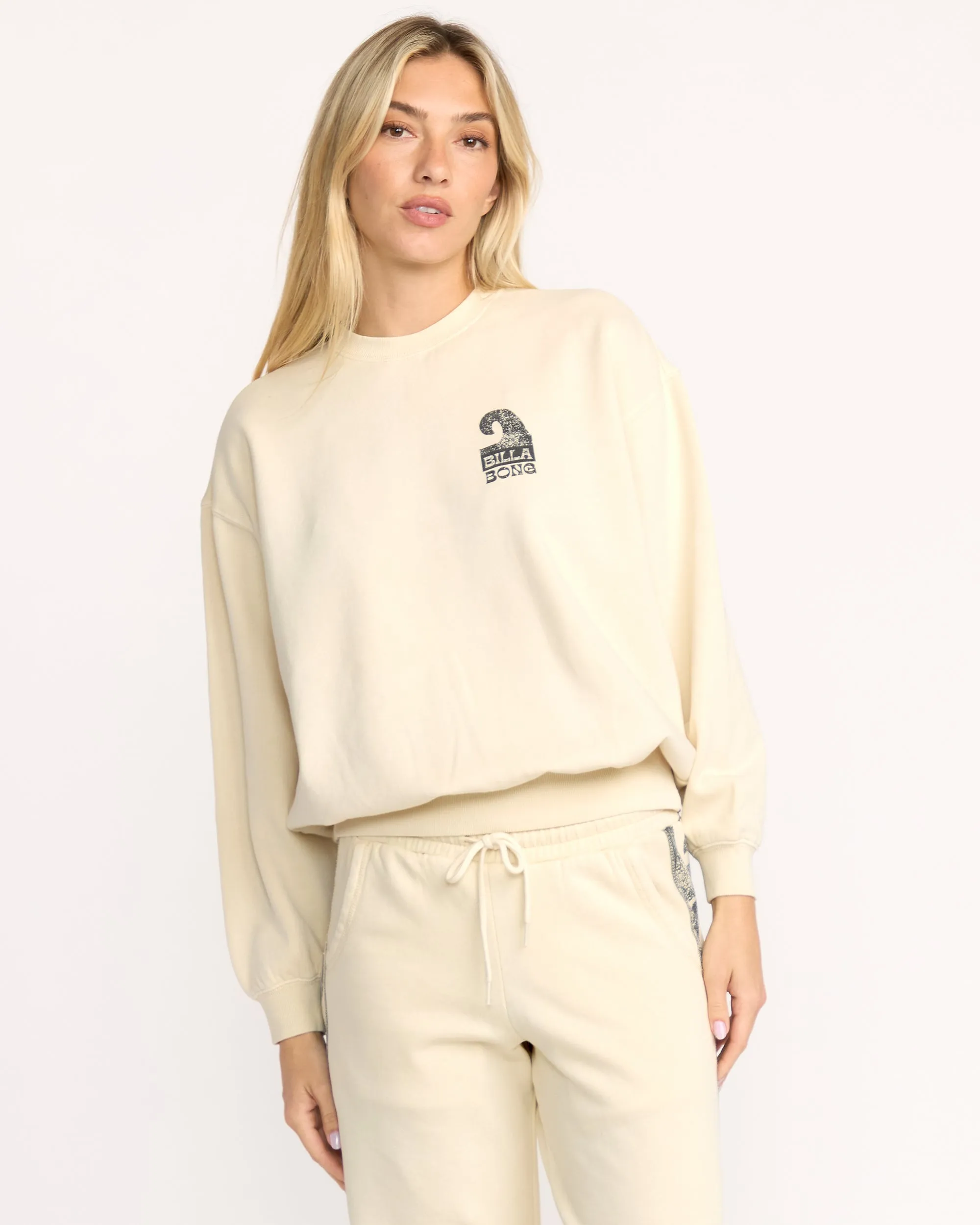 Sun Wave Livin Kendal Crewneck Sweatshirt - Whitecap sold by Billabong product image thumbnail 2