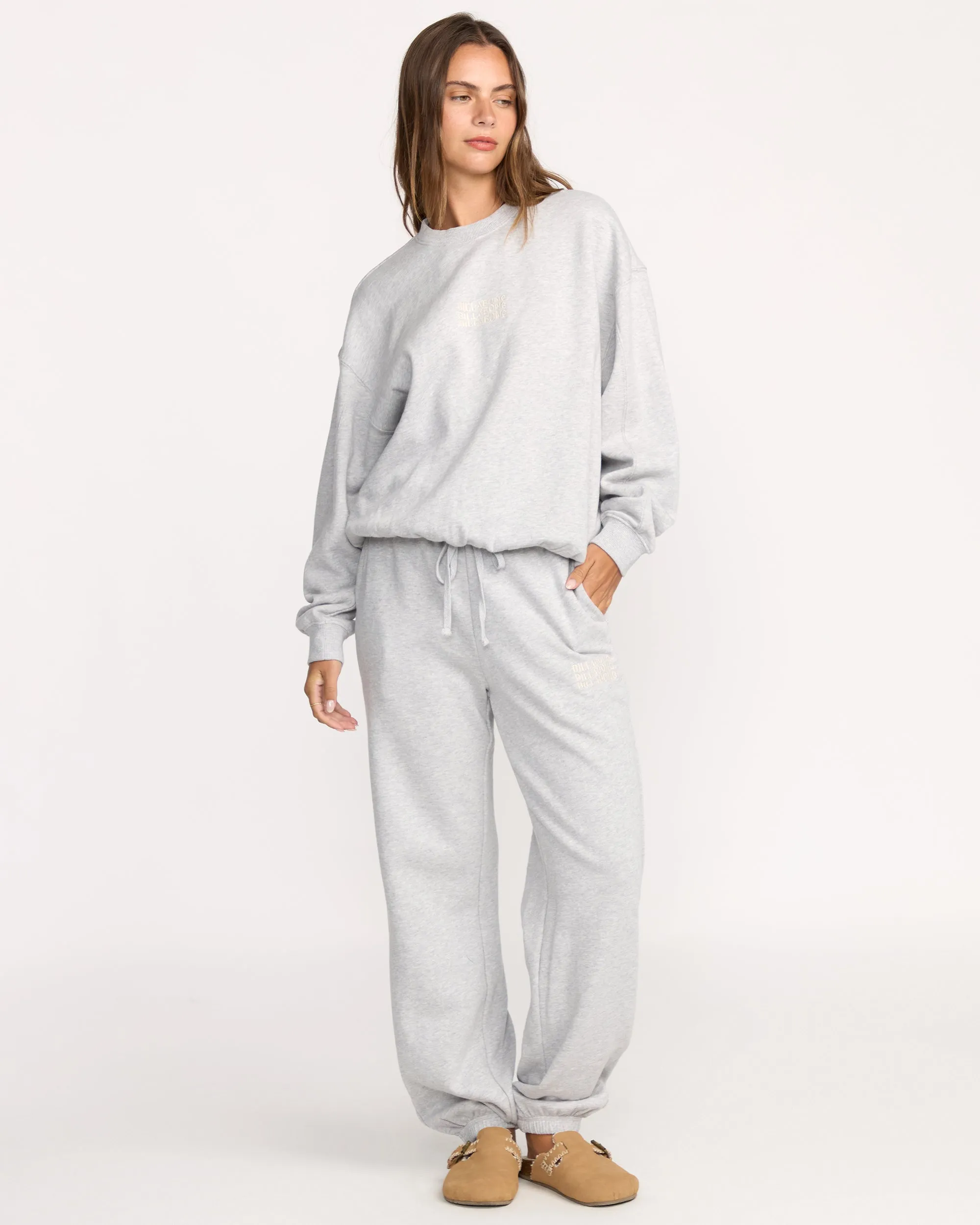 So Sunny Kendal Crewneck Sweatshirt - Heather Grey sold by Billabong product image thumbnail 4