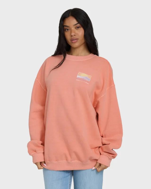 Ride In Crewneck Sweatshirt - Peach Out sold by Billabong