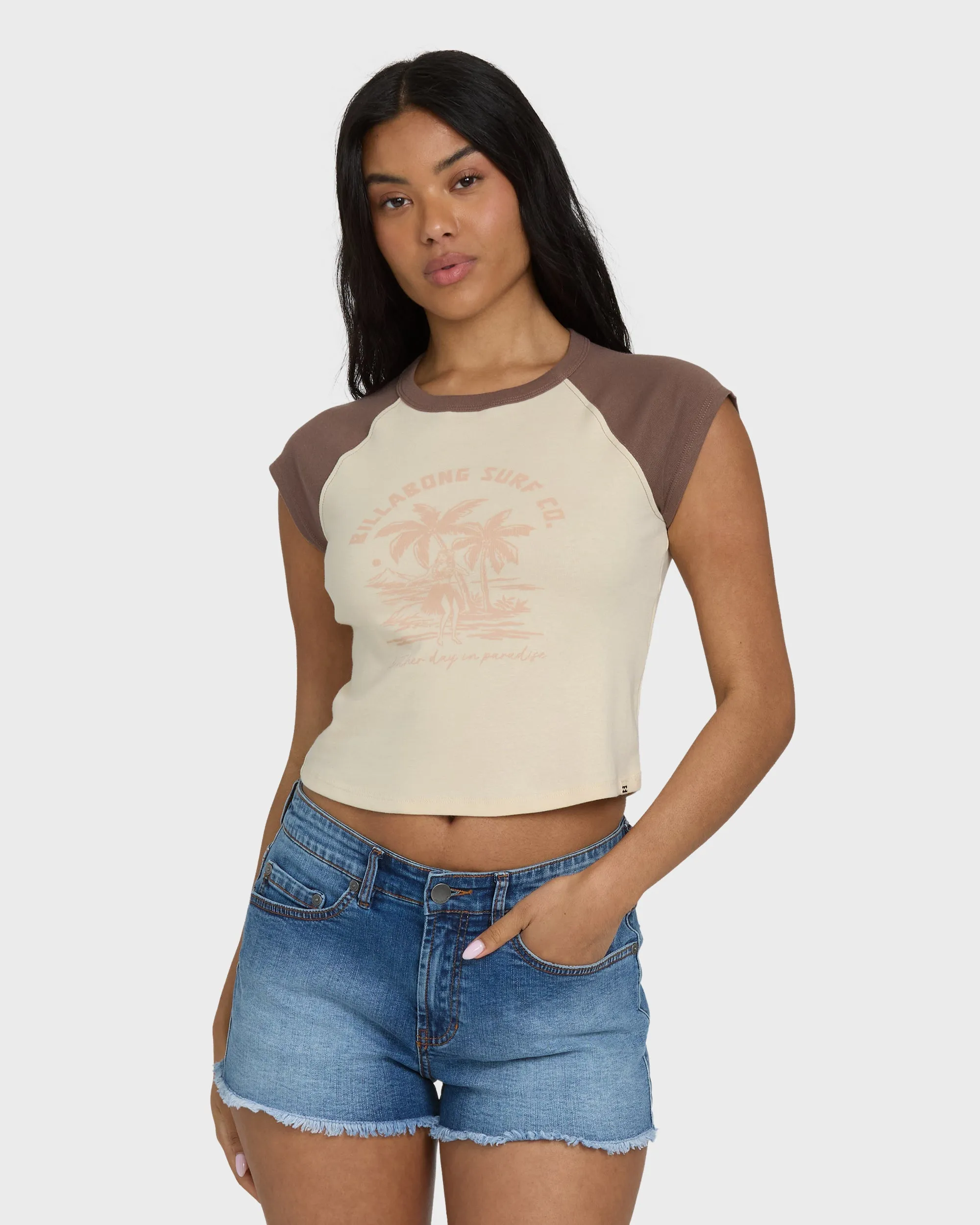 Paradise Raglan Short Sleeve T-Shirt - Kona sold by Billabong