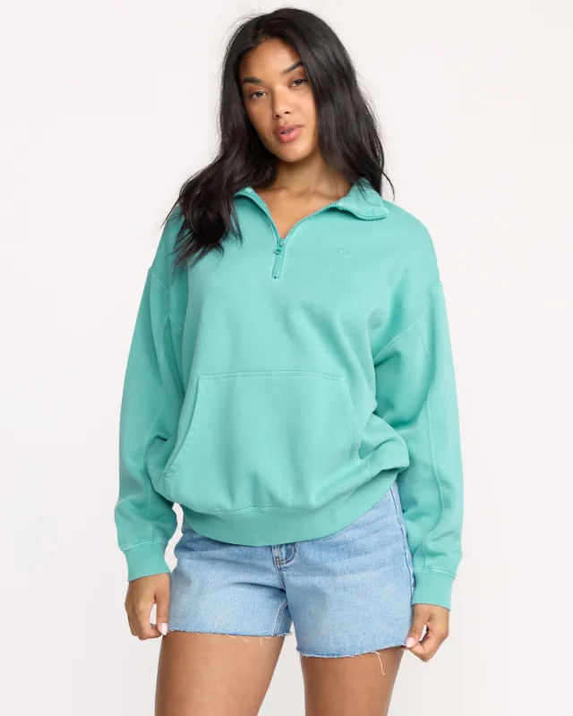 Hula Half Zip Sweatshirt - Blue Bird sold by Billabong