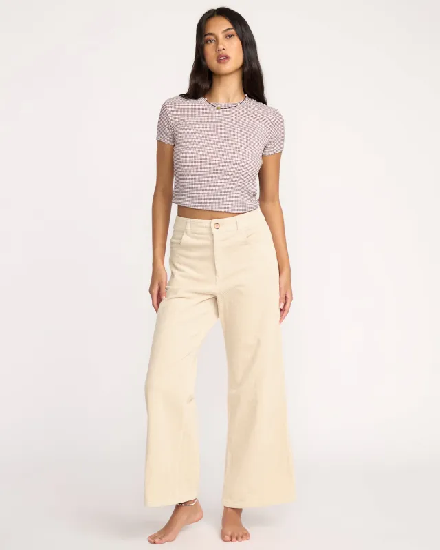 Free Fall High-Waist Cord Pants - Whitecap sold by Billabong
