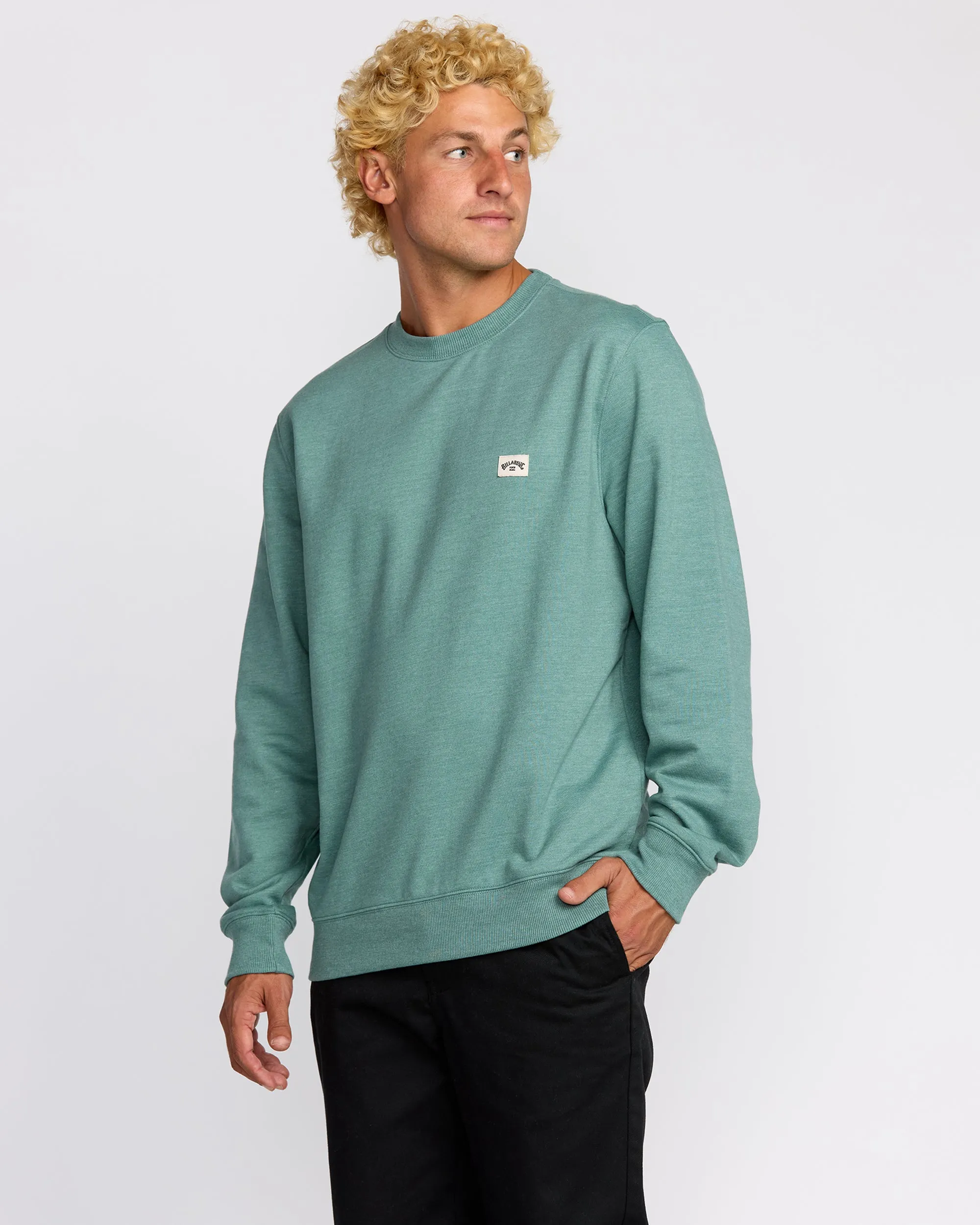 All Day Crewneck Sweatshirt - Sage Green sold by Billabong product image thumbnail 3
