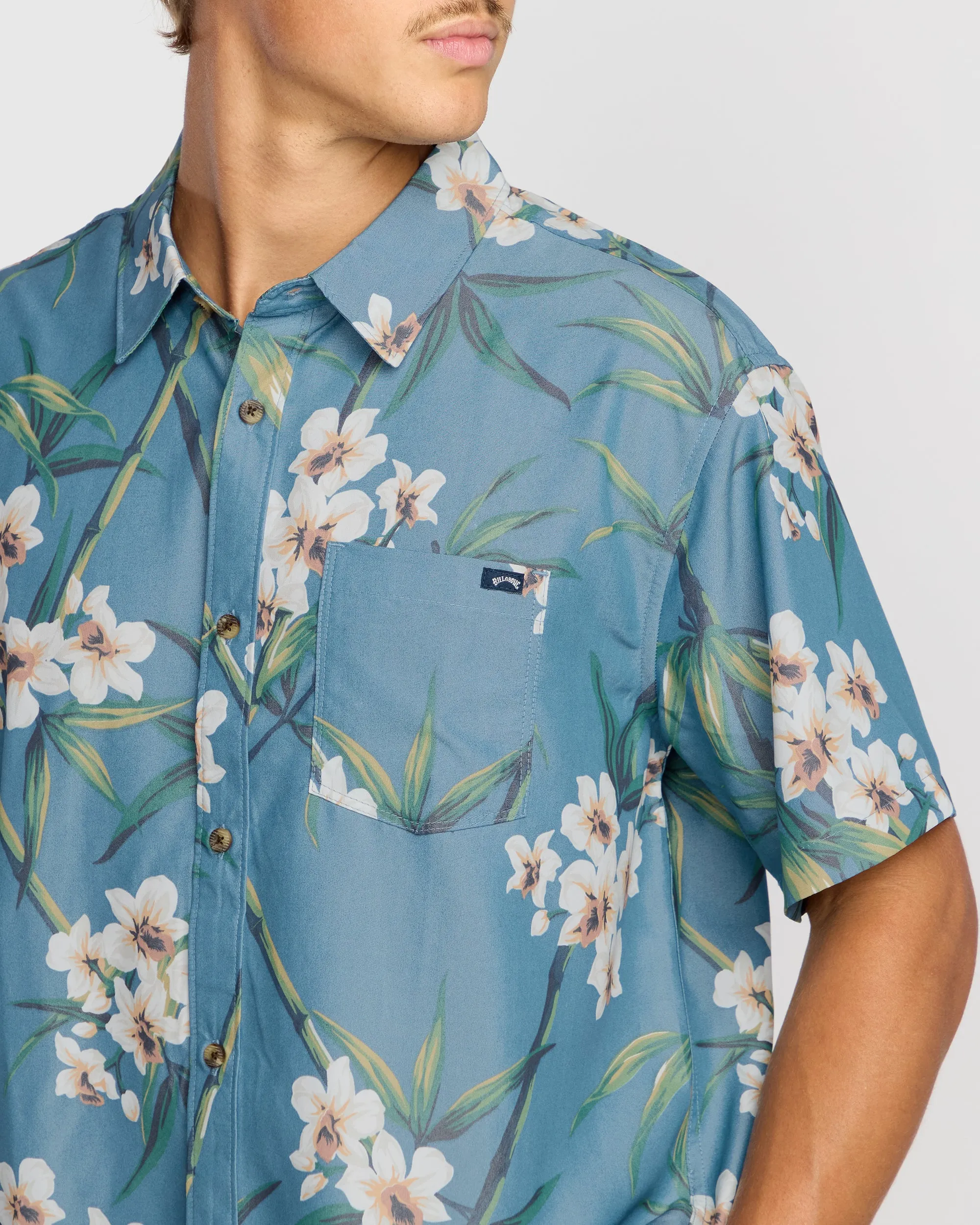 Sundays Lounge Short Sleeve Shirt - Steel Blue sold by Billabong product image thumbnail 5
