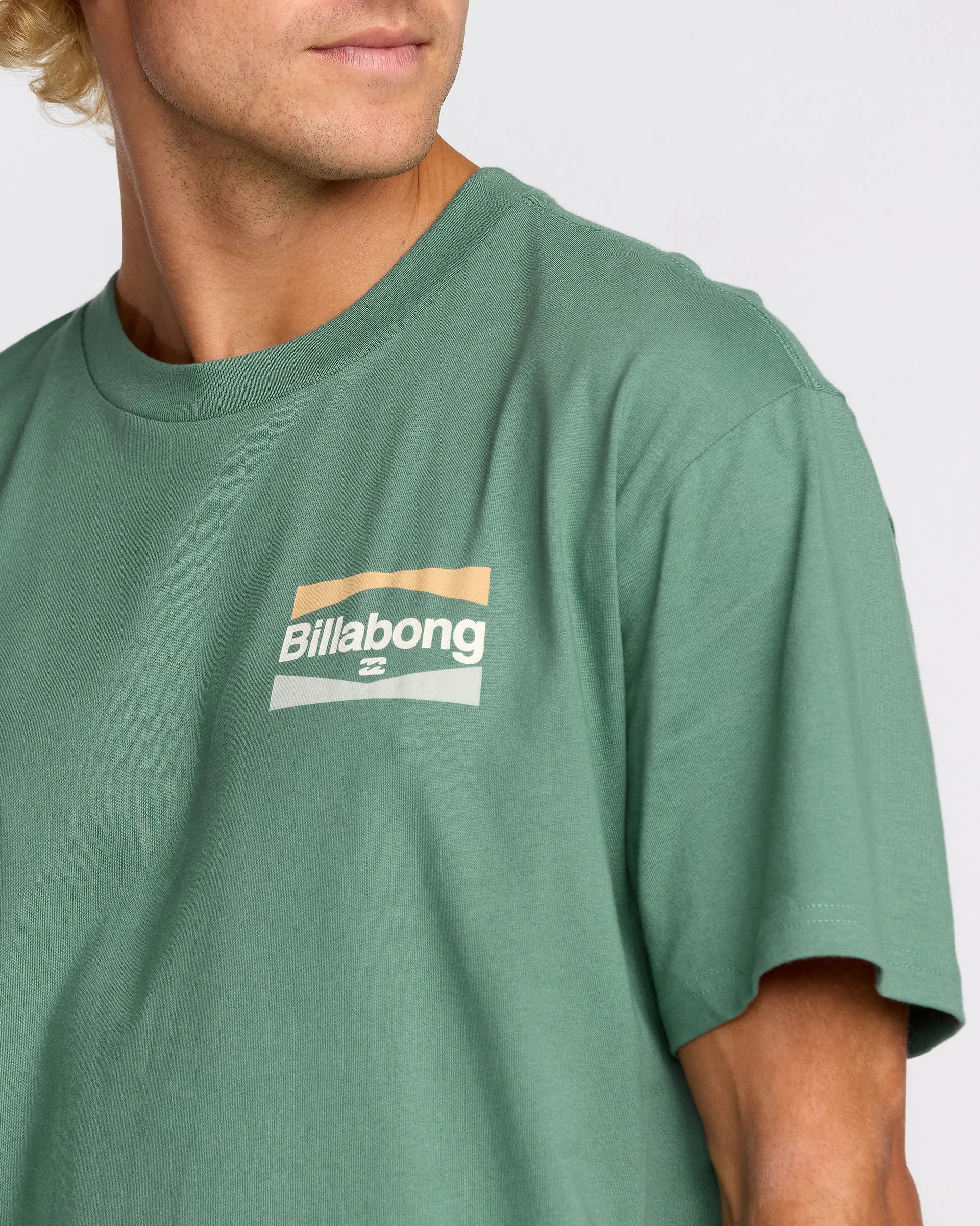 Walled Regular Short Sleeve T-Shirt - Sage Green sold by Billabong product image thumbnail 5