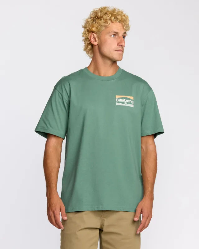 Walled Regular Short Sleeve T-Shirt - Sage Green sold by Billabong