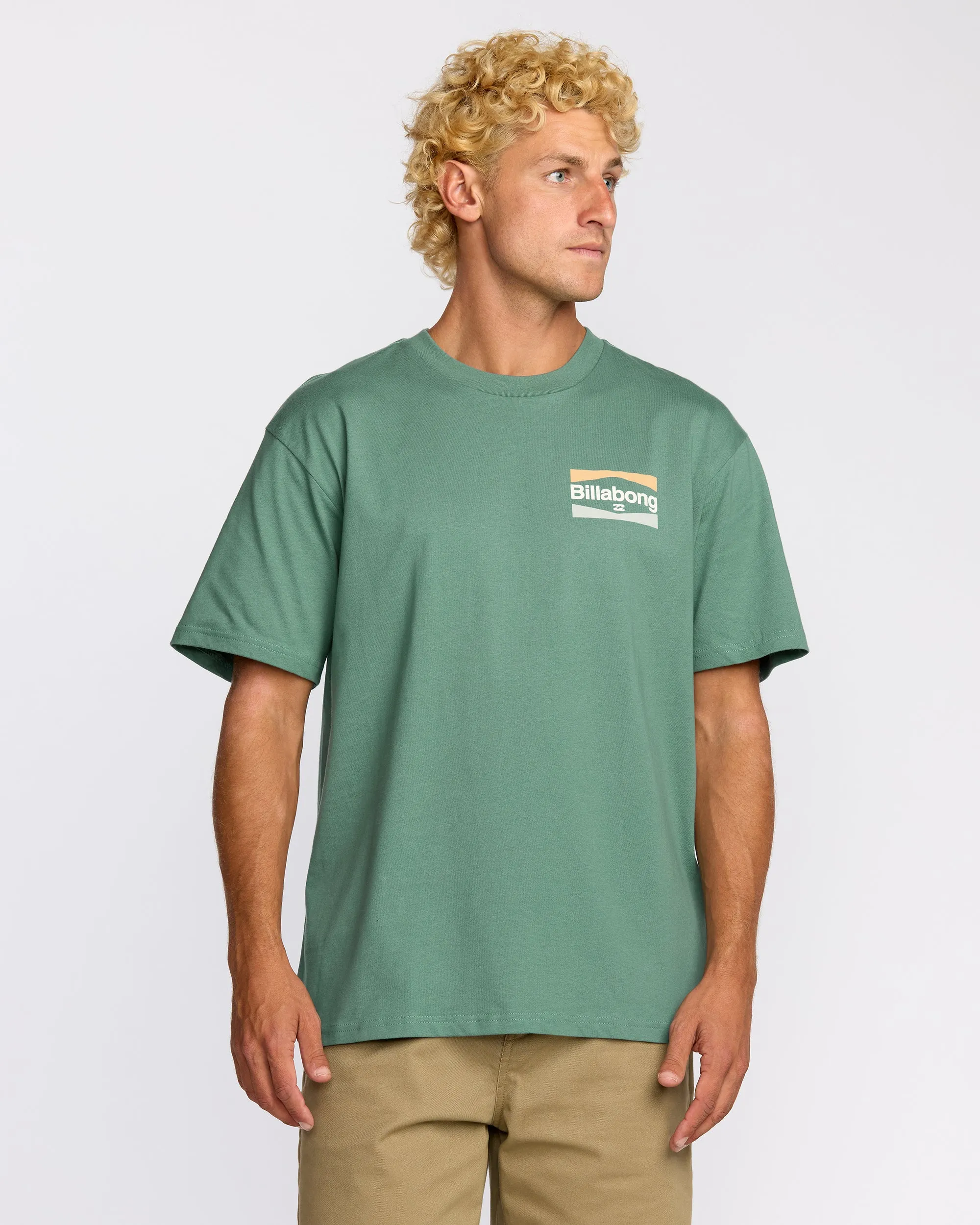 Walled Regular Short Sleeve T-Shirt - Sage Green sold by Billabong