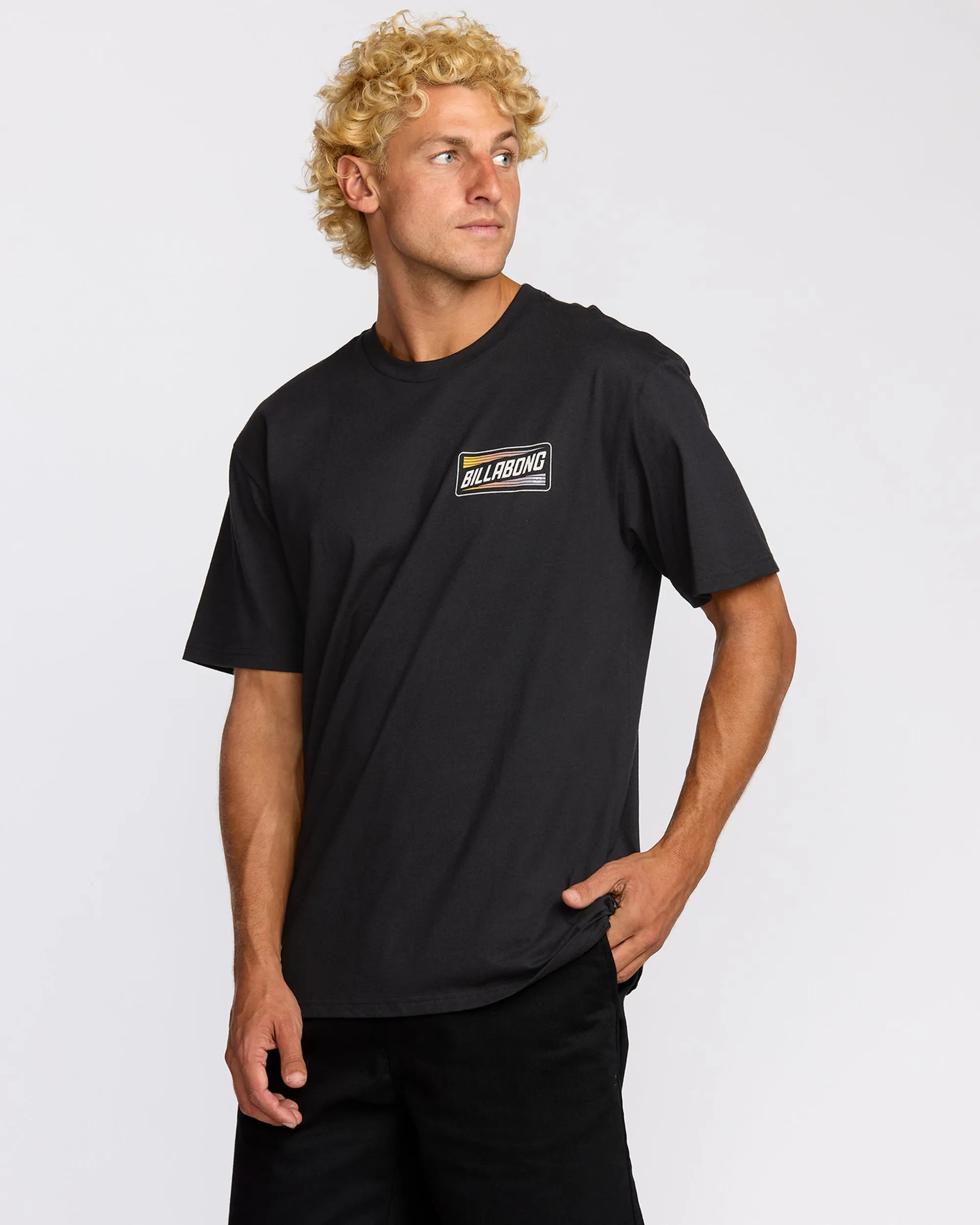 Walled Regular Short Sleeve T-Shirt - Black sold by Billabong product image thumbnail 3