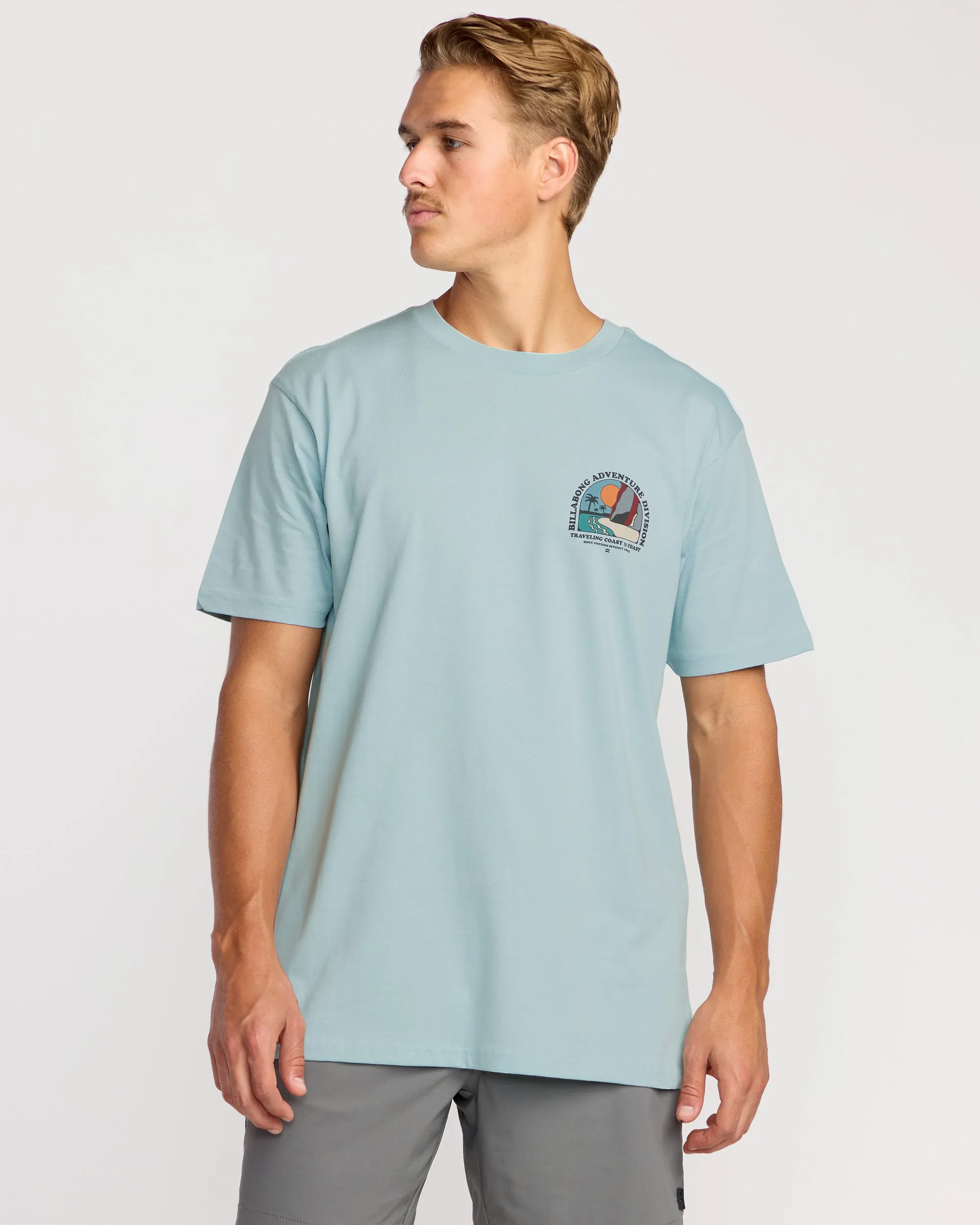 Sundown A/Div Short Sleeve T-Shirt - Dusty Blue sold by Billabong