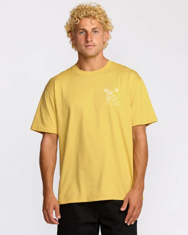 So Far Regular Short Sleeve T-Shirt - Dust Yellow sold by Billabong