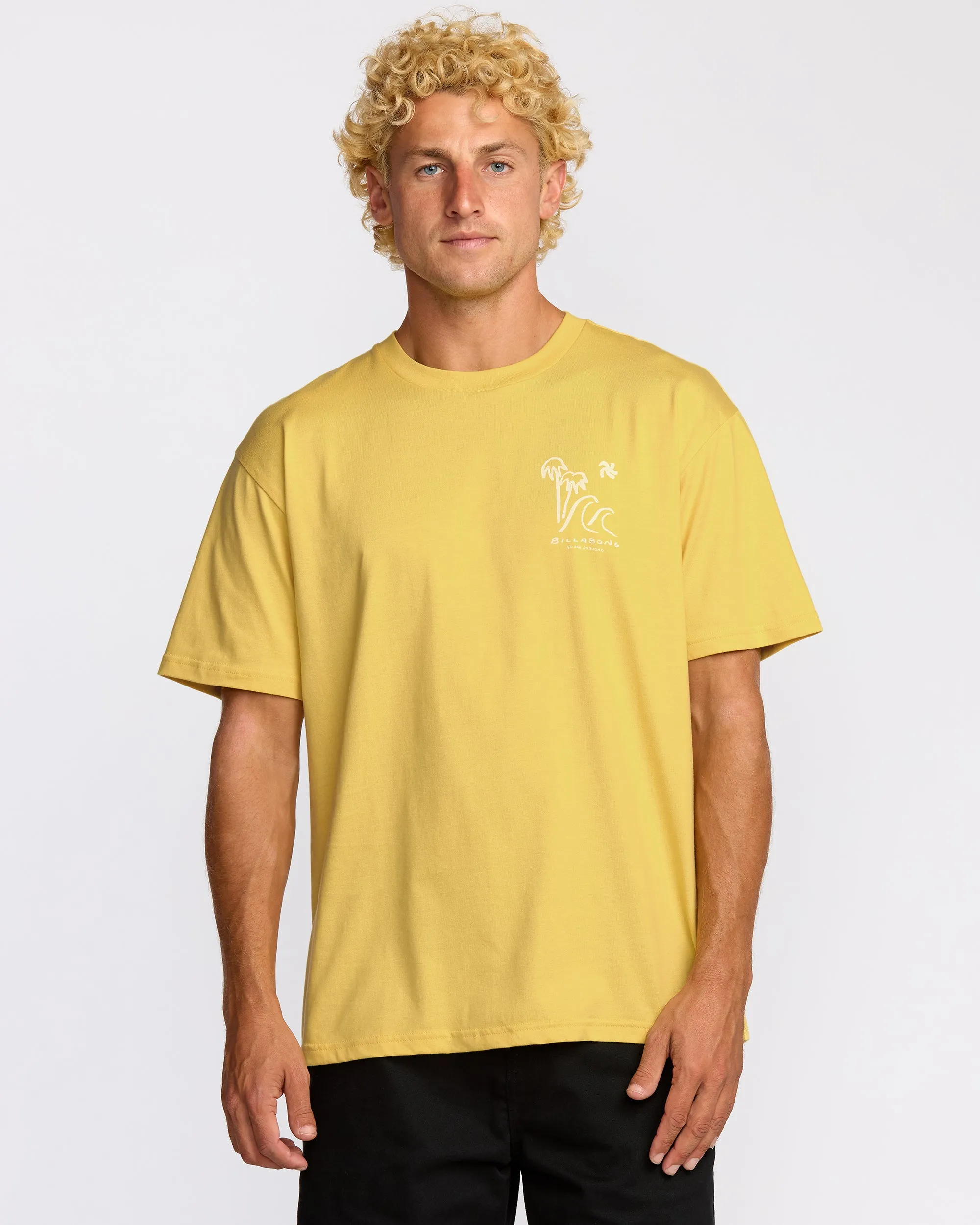So Far Regular Short Sleeve T-Shirt - Dust Yellow sold by Billabong