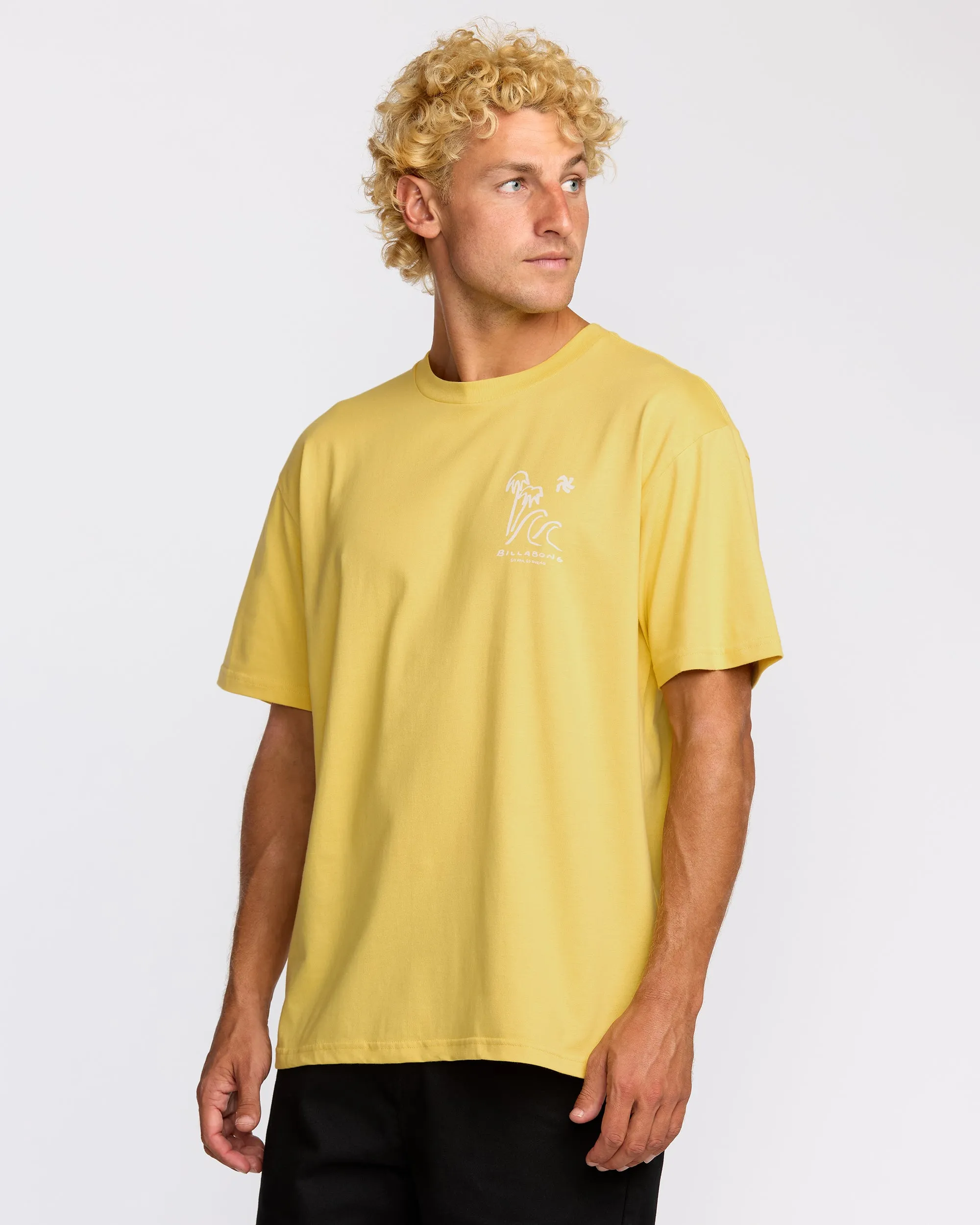So Far Regular Short Sleeve T-Shirt - Dust Yellow sold by Billabong product image thumbnail 3