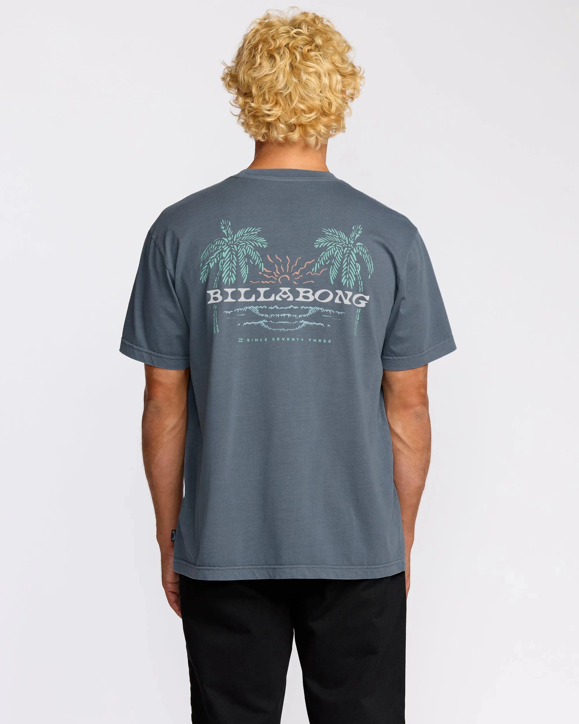 Social Lounge Premium Wave Wash Short Sleeve T-Shirt - Steel Blue sold by Billabong product image thumbnail 2