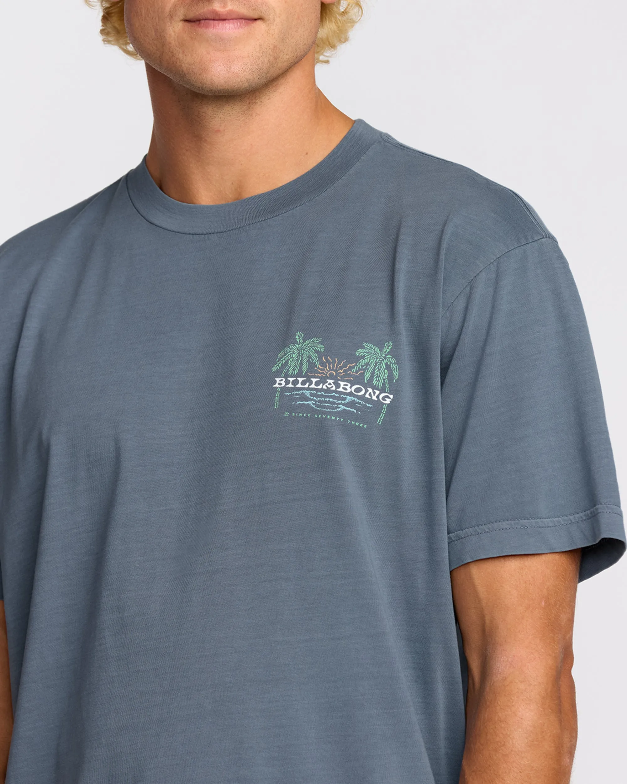 Social Lounge Premium Wave Wash Short Sleeve T-Shirt - Steel Blue sold by Billabong product image thumbnail 5