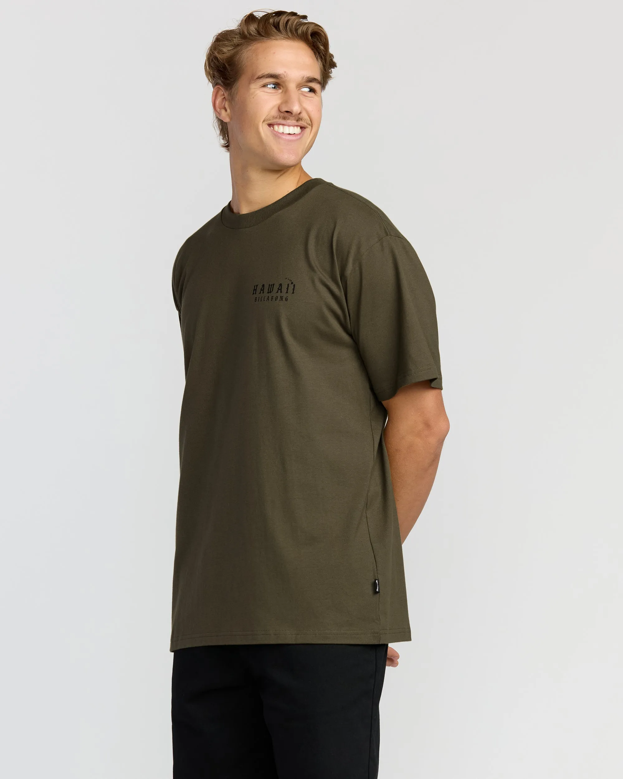 Skull Wave Hi Regular Short Sleeve T-Shirt - Military sold by Billabong product image thumbnail 3