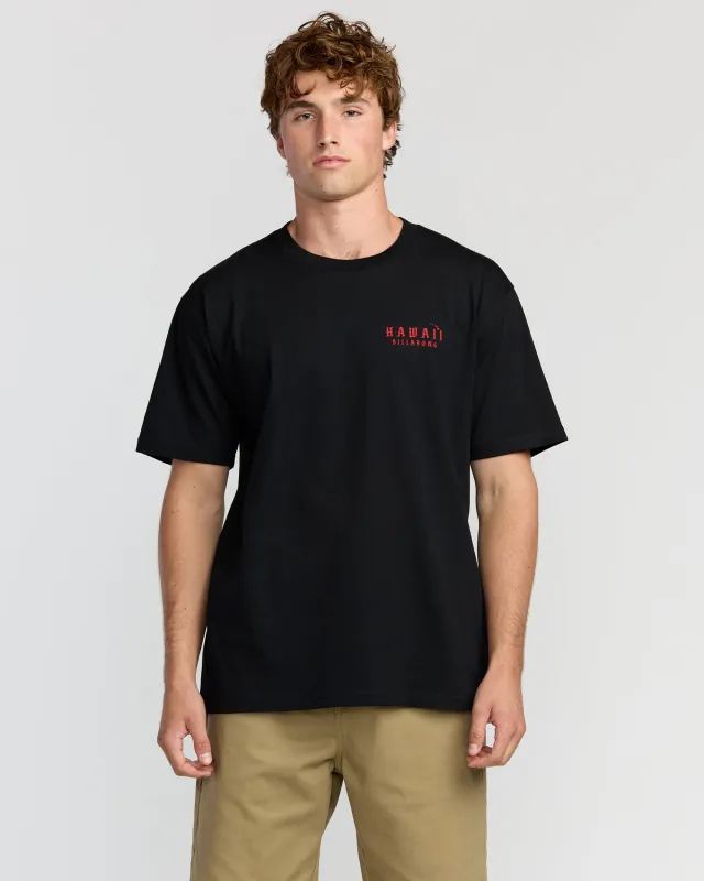 Skull Wave Hi Regular Short Sleeve T-Shirt - Black sold by Billabong